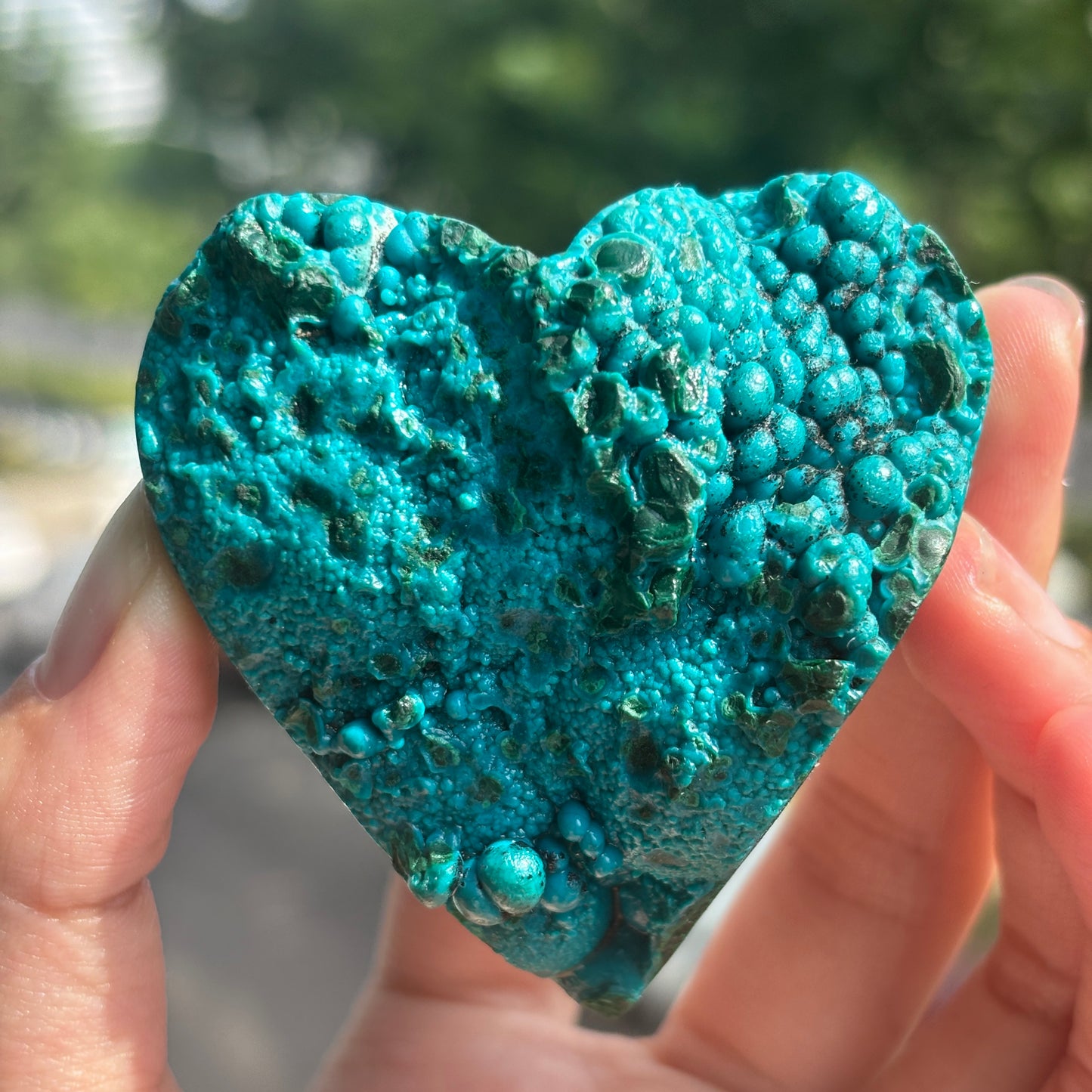 "Natural malachite Heart Carving | Unique Textured Gemstone Decor"