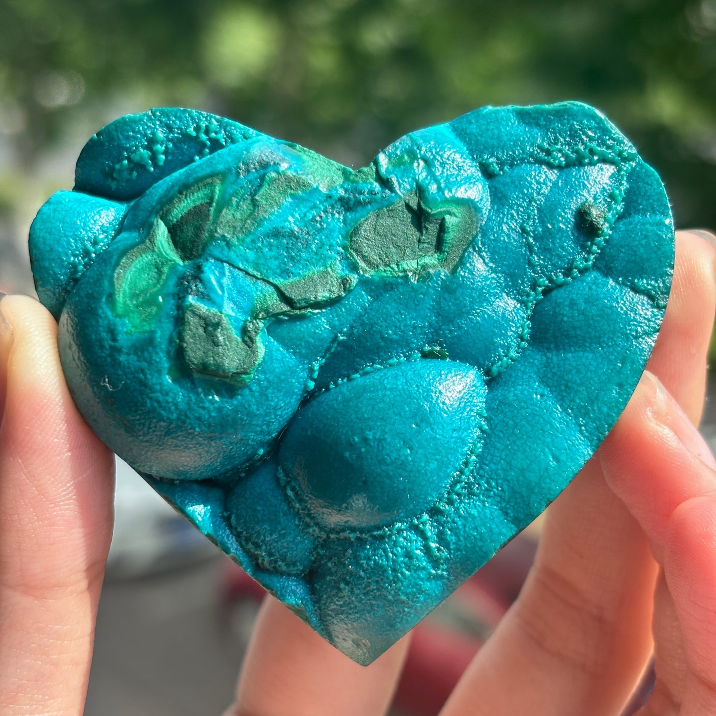 "Natural malachite Heart Carving | Unique Textured Gemstone Decor"