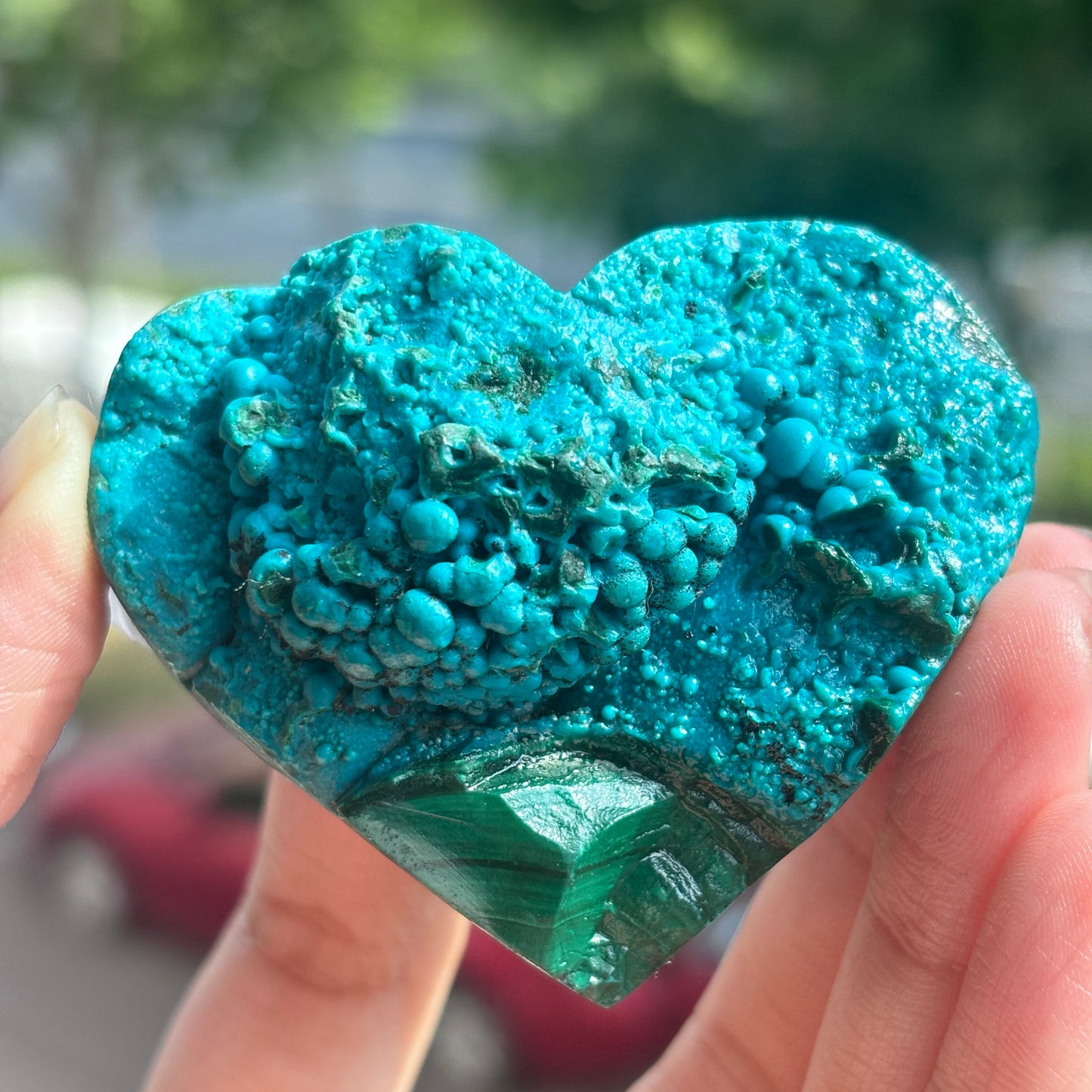 "Natural malachite Heart Carving | Unique Textured Gemstone Decor"