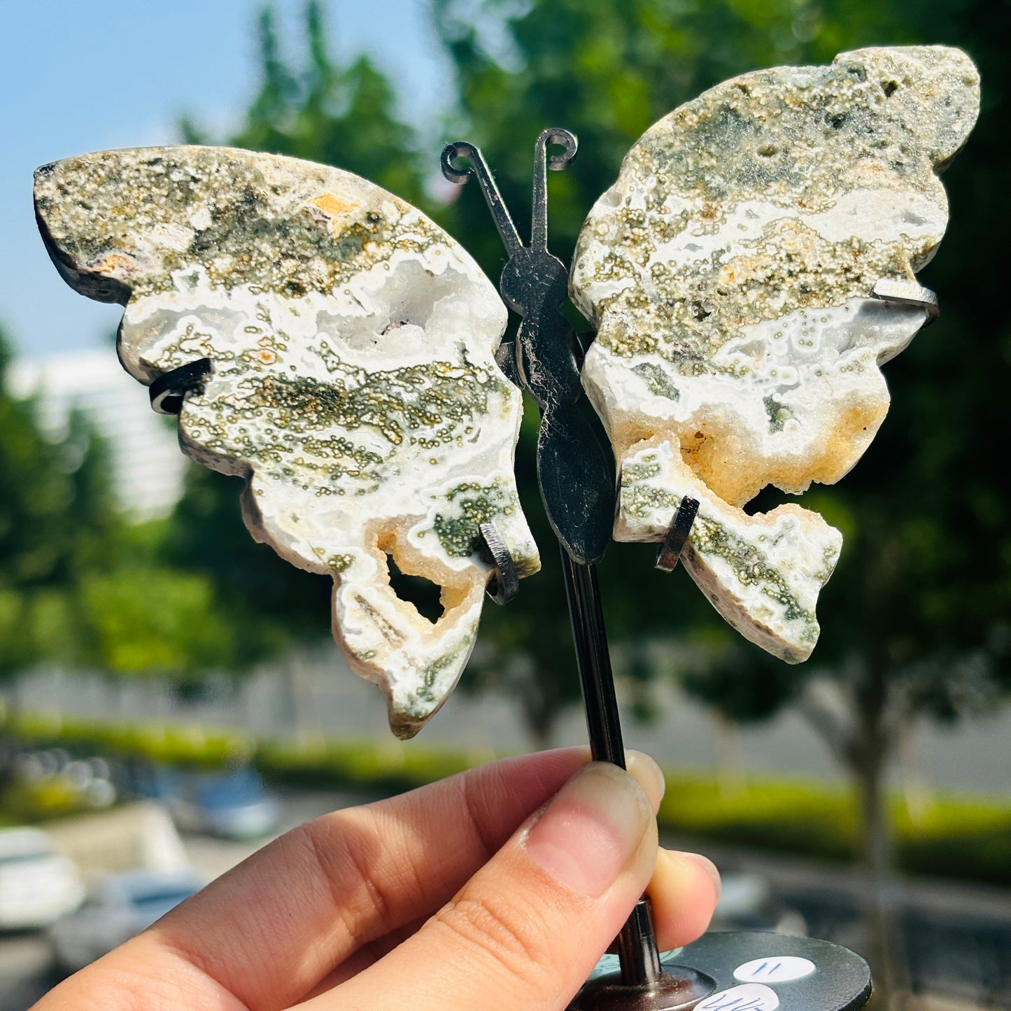 Unique Jasper Butterfly Sculpture – Decorative Crystal Art for Home and Office