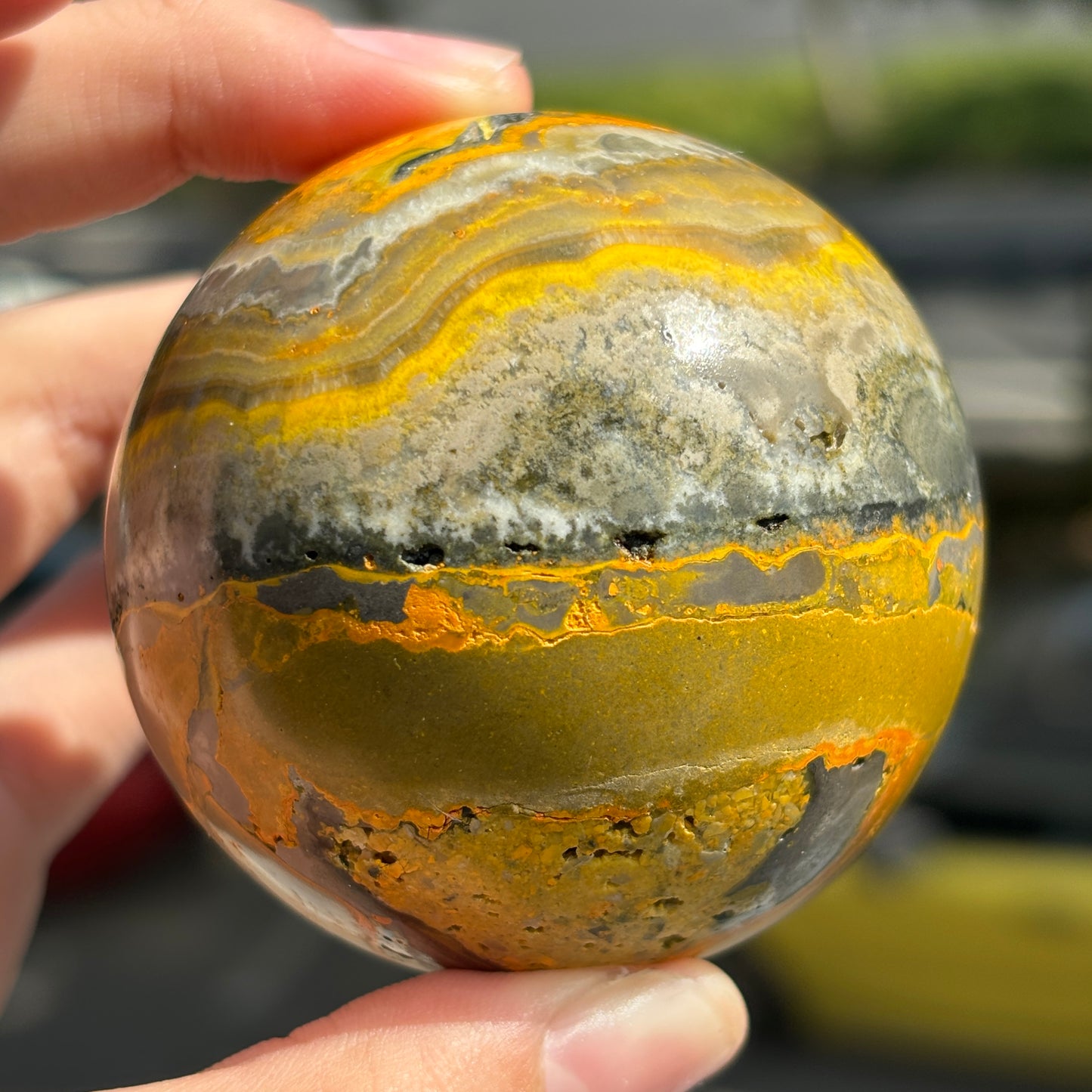Bumblebee Jasper Crystal Tower - Hand-Carved Statement Piece for Energy Balancing