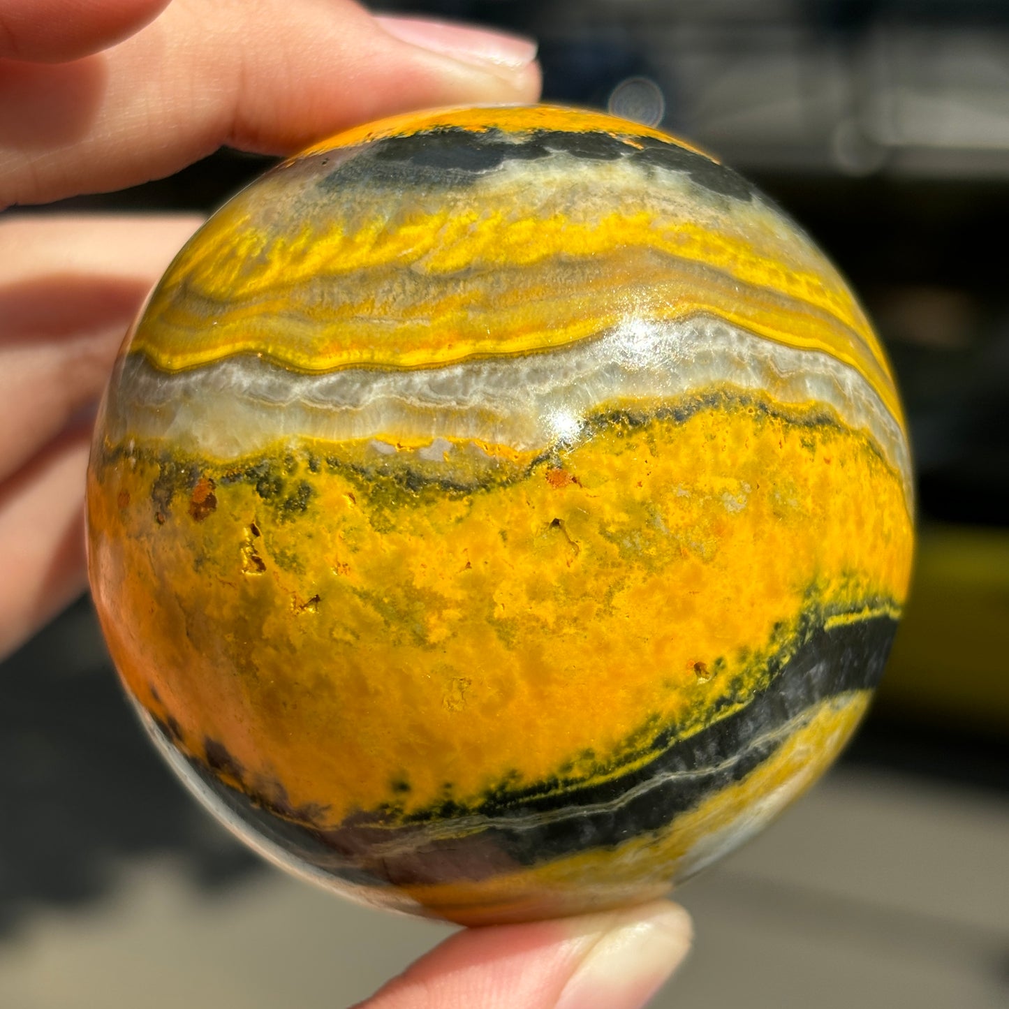 Bumblebee Jasper Crystal Tower - Hand-Carved Statement Piece for Energy Balancing