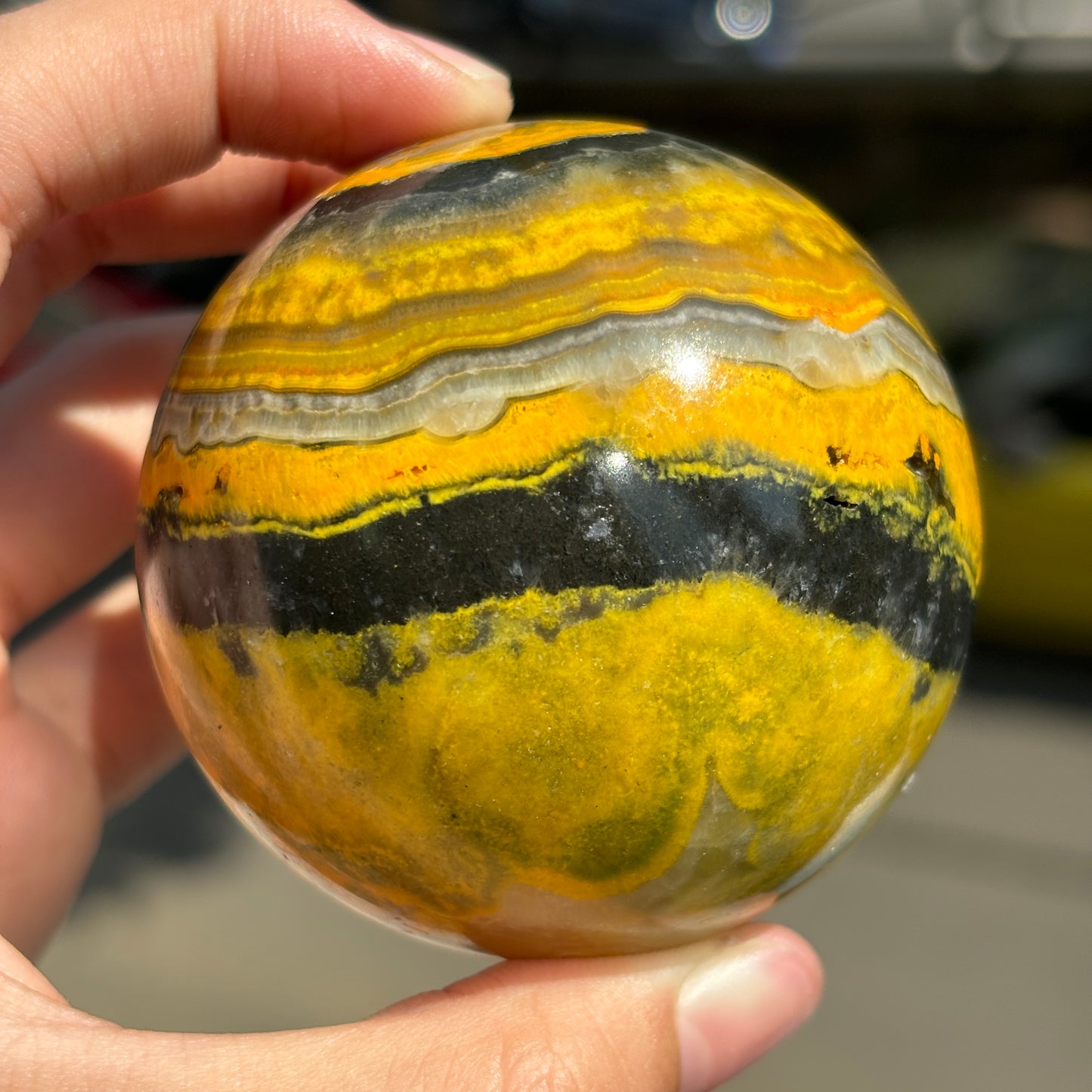 Bumblebee Jasper Crystal Tower - Hand-Carved Statement Piece for Energy Balancing