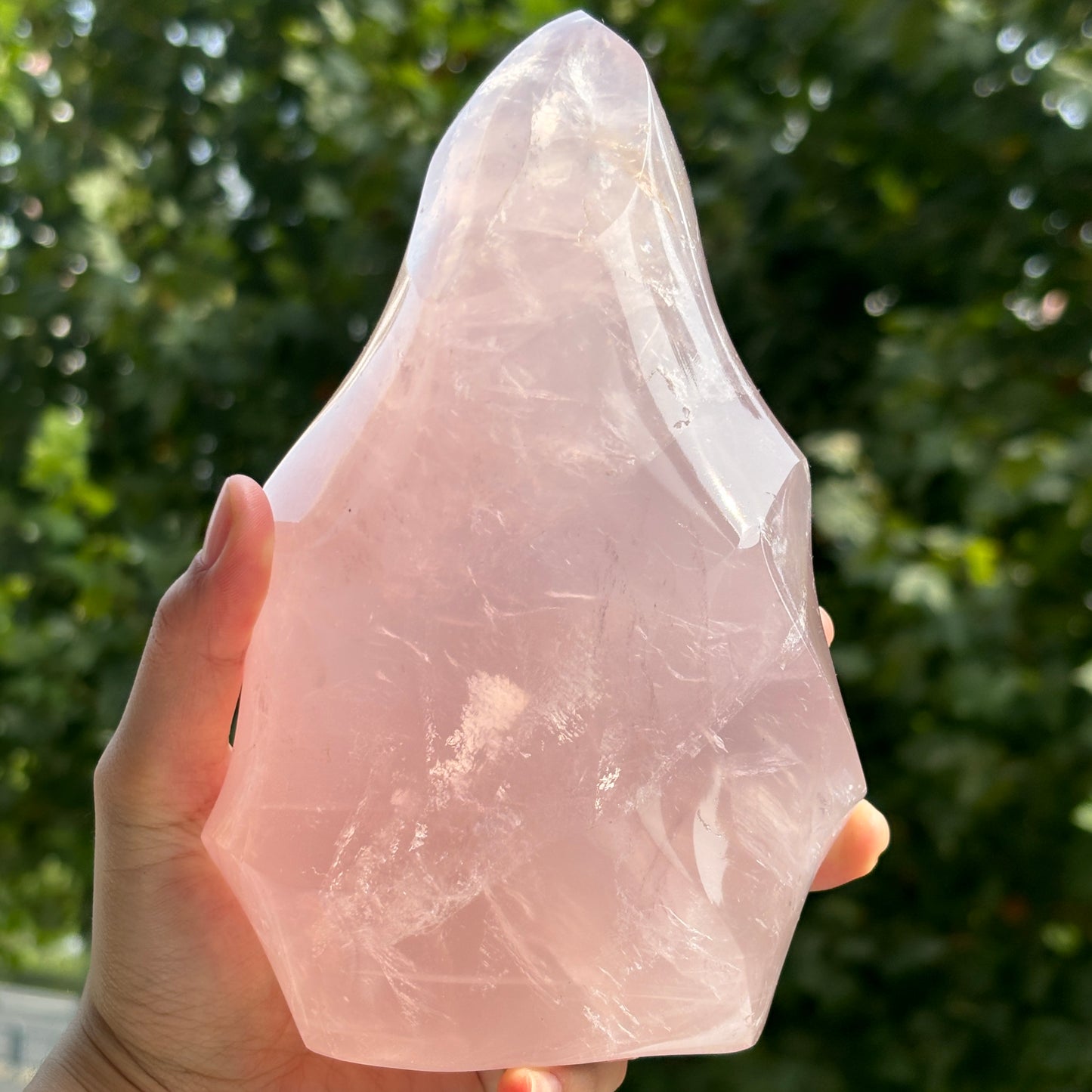 Polished Rose Quartz Freeform | Handcrafted Crystal Decor for Serenity