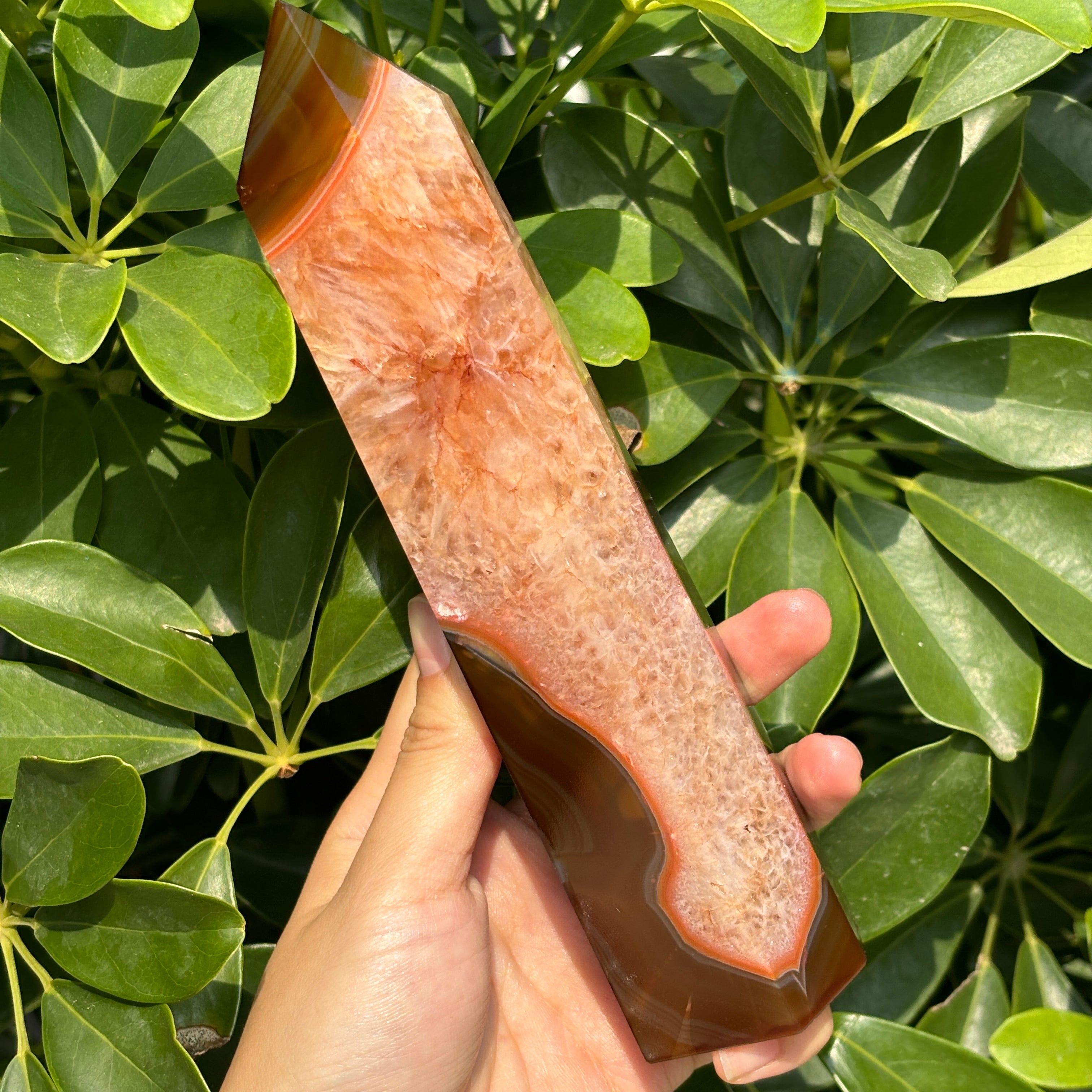 "Natural Red Agate Tower - Large Crystal tower & Vitality"