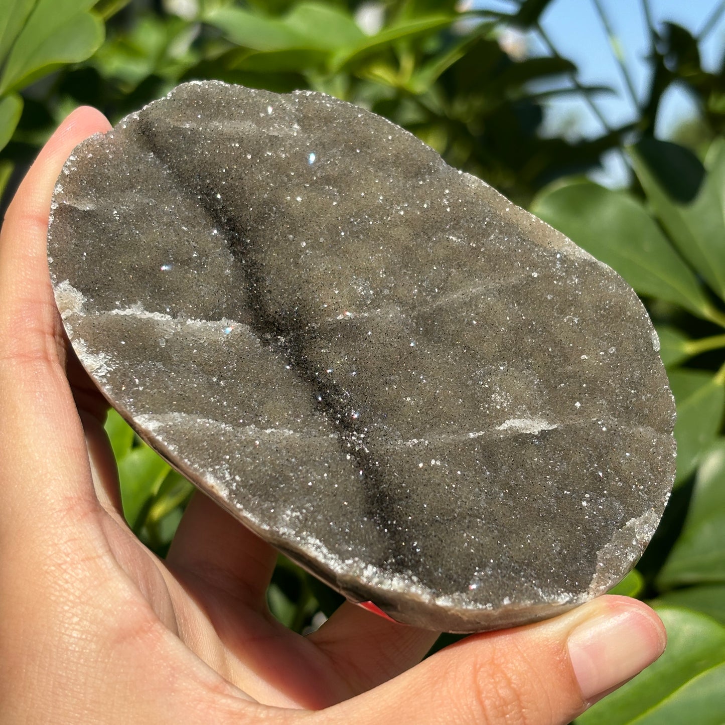 "Deep Purple Amethyst Geode for Display – Enhance Your Decor with Crystal Beauty"