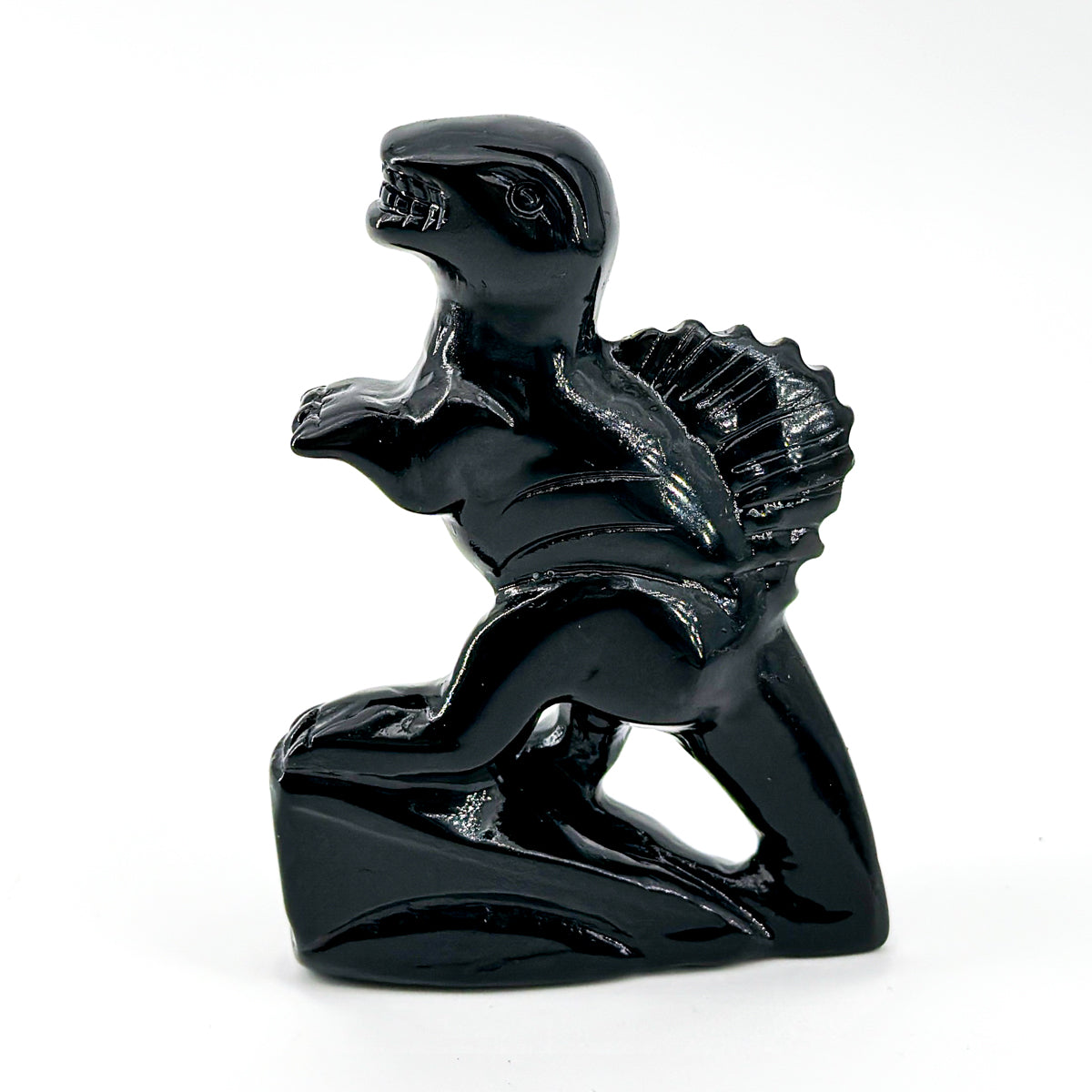 Carved Dinosaur Stone Figurines - Unique Gemstone Dinosaur Decoration