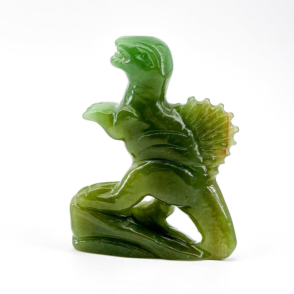 Carved Dinosaur Stone Figurines - Unique Gemstone Dinosaur Decoration