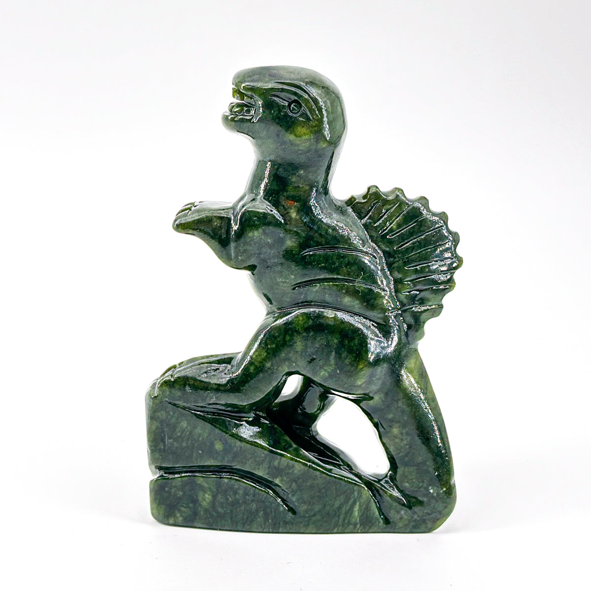 Carved Dinosaur Stone Figurines - Unique Gemstone Dinosaur Decoration