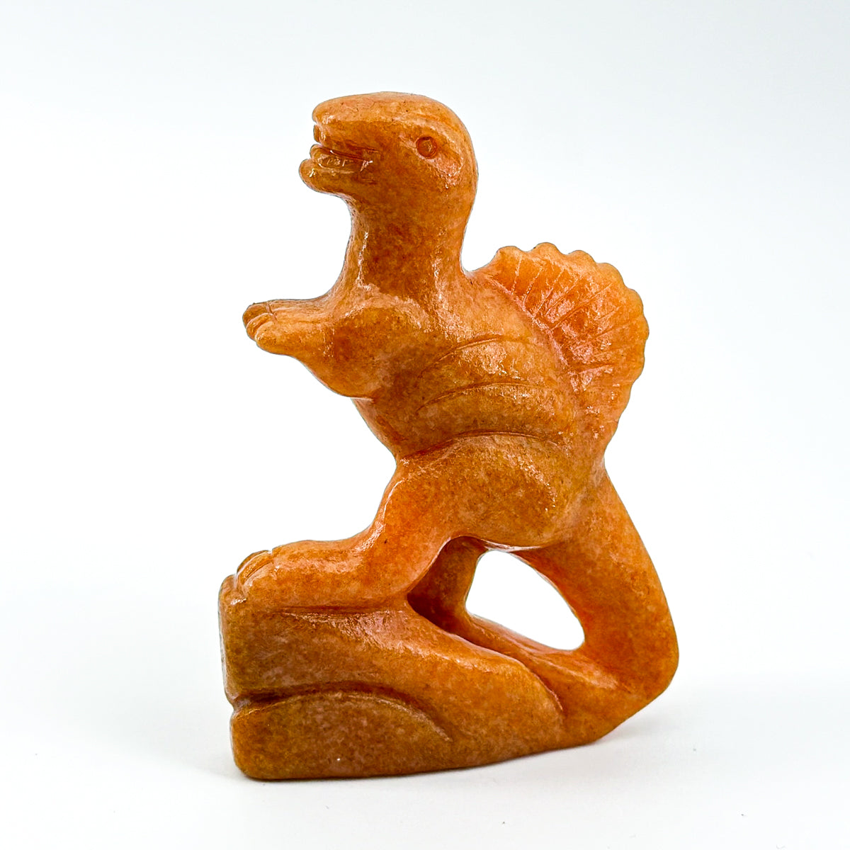 Carved Dinosaur Stone Figurines - Unique Gemstone Dinosaur Decoration