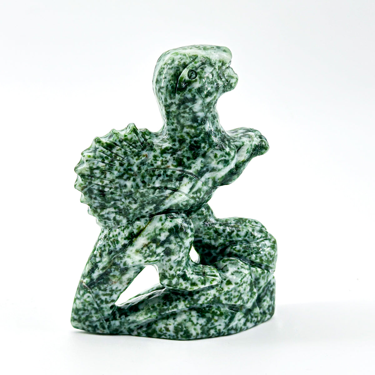 Carved Dinosaur Stone Figurines - Unique Gemstone Dinosaur Decoration