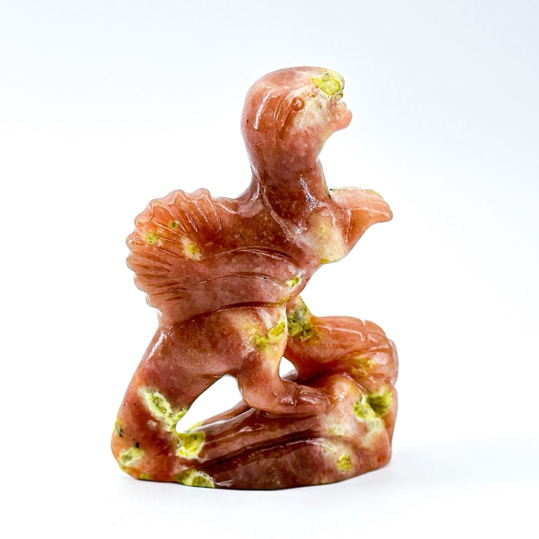 Carved Dinosaur Stone Figurines - Unique Gemstone Dinosaur Decoration