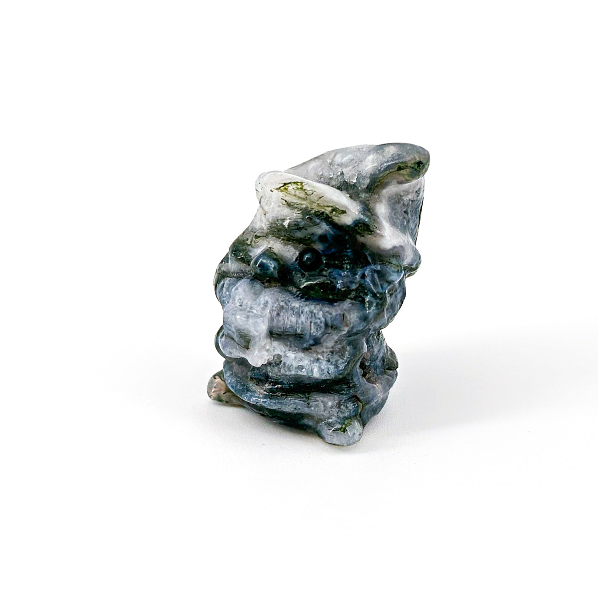 "3cm Mini Gemstone Santa Figurine | Festive Crystal Collectible with UV Reactive Effects"