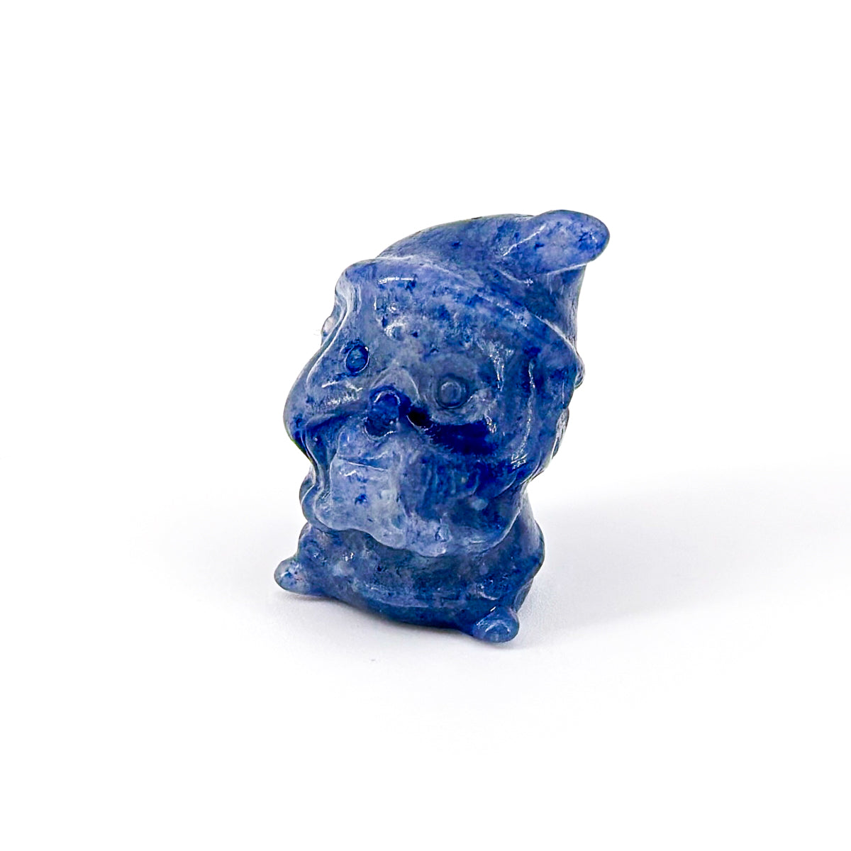 "3cm Mini Gemstone Santa Figurine | Festive Crystal Collectible with UV Reactive Effects"