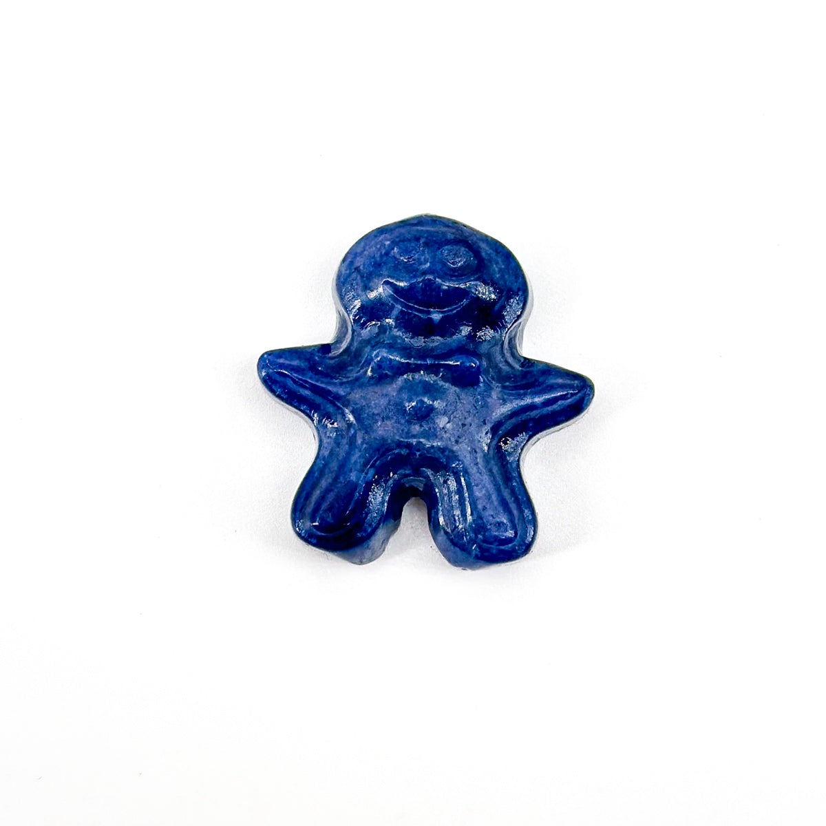 "Mini 3cm Natural Crystal Gingerbread Man Figurine | Unique Gemstone Ornament"