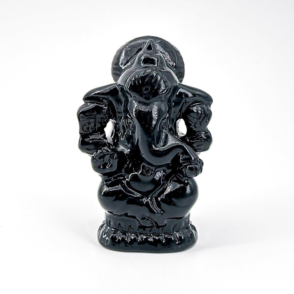 1 count "Handcrafted Ganesha Figurines Set (7-7.5 cm | 2.76-2.95 inches)" Gift Traditional Carved Decoration Lord Ornaments