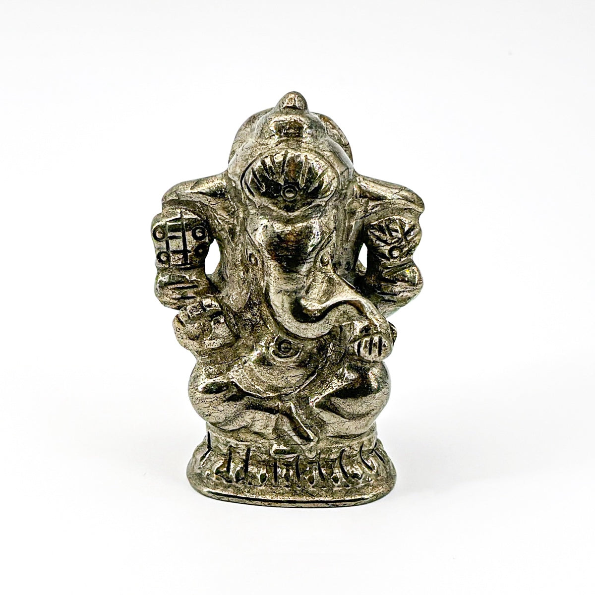 1 count "Handcrafted Ganesha Figurines Set (7-7.5 cm | 2.76-2.95 inches)" Gift Traditional Carved Decoration Lord Ornaments