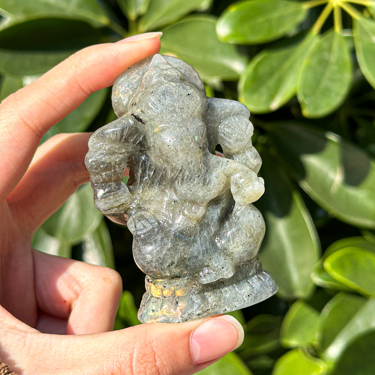 1 count "Handcrafted Ganesha Figurines Set (7-7.5 cm | 2.76-2.95 inches)" Gift Traditional Carved Decoration Lord Ornaments