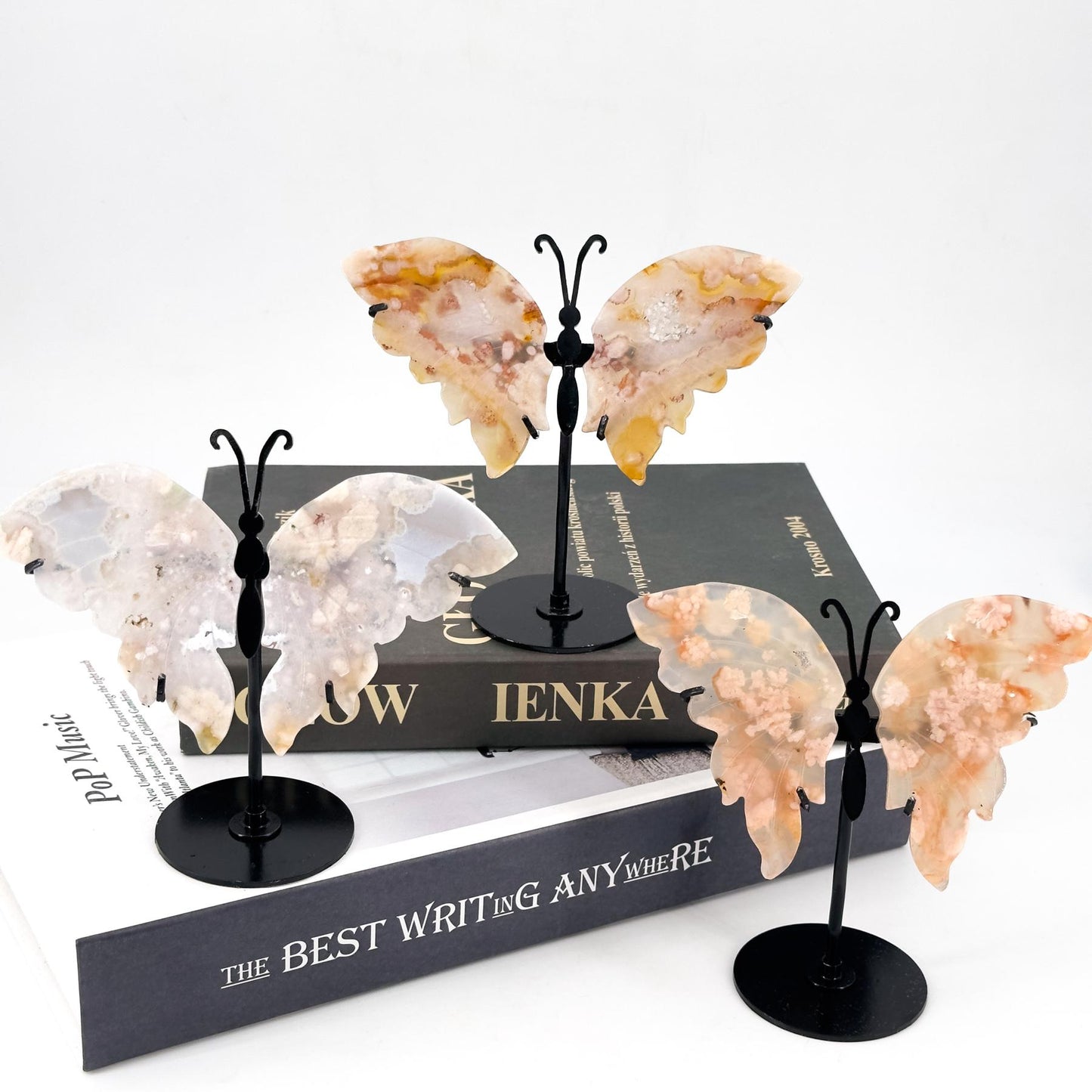 Elegant Natural Crystal Butterfly Wings, Transform Your Home with Serene Light & Unique Elegance, Perfect Decor Gift