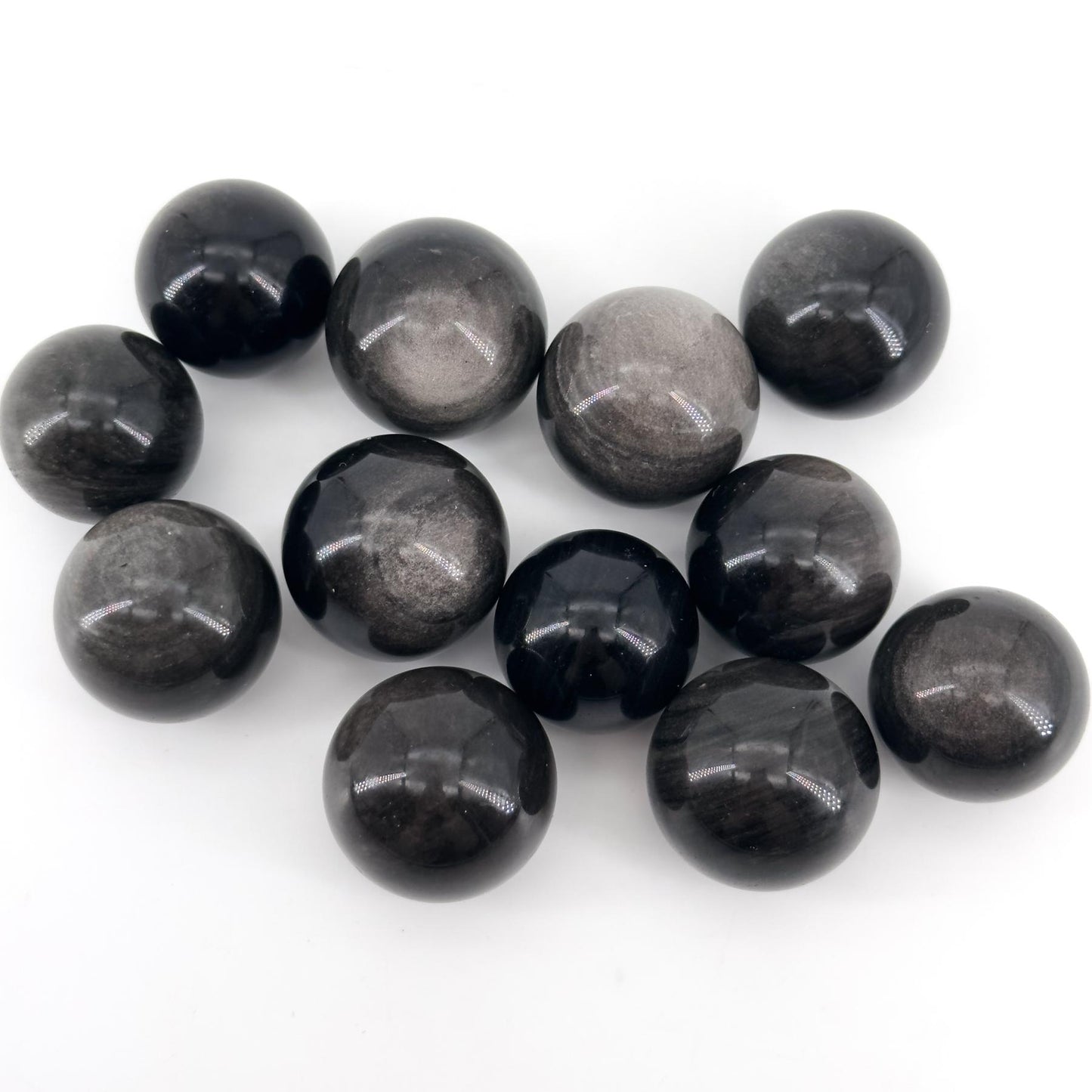 Natural Silver Obsidian Sphere Crystal, spirit repair, home decoration, crystal gift