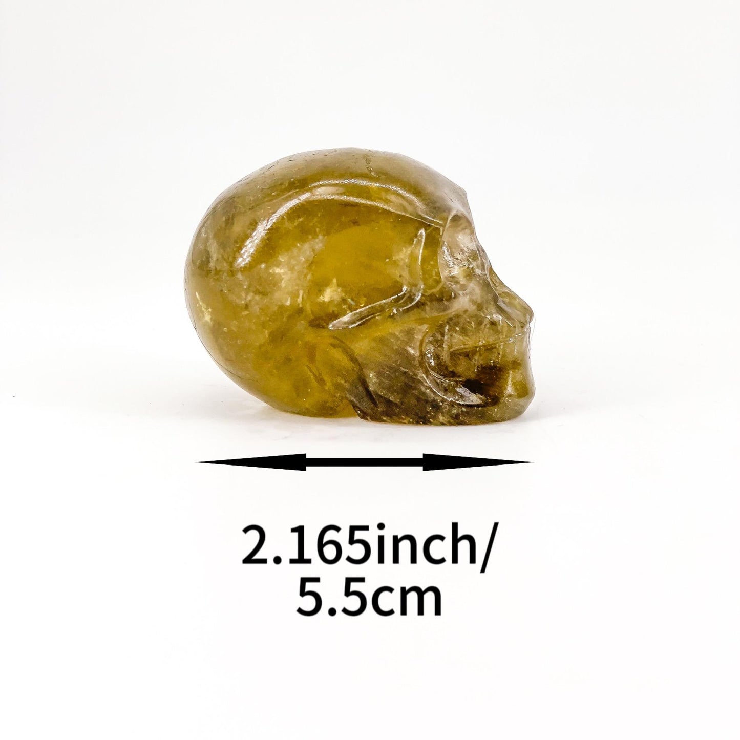 Natural citrine Skull,Home Decoration,Halloween Horror Craft Decoration, Ideal Gift Choice