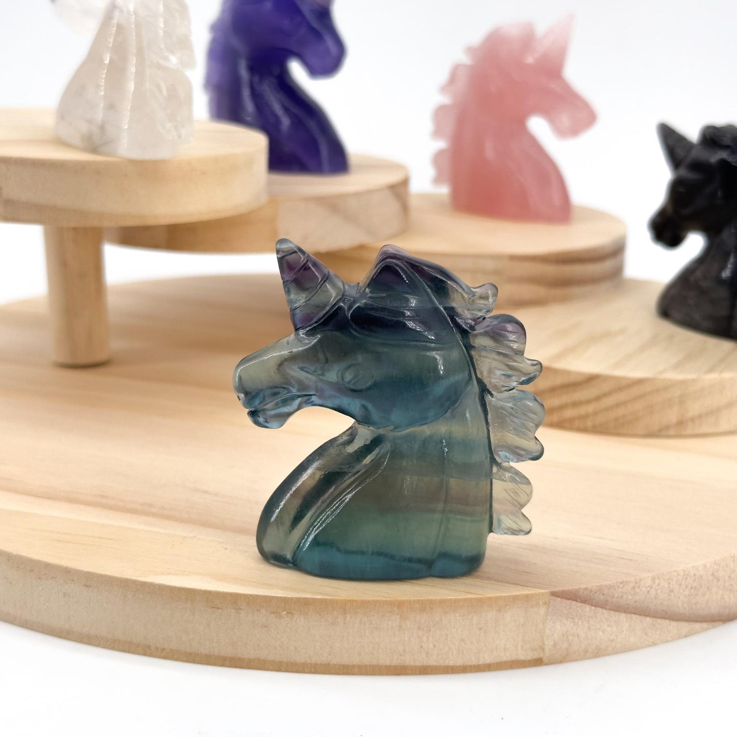 Unicorn Decoration natural Gemstone Carving , spiritual meditation table home decoration gift, cute ornaments
