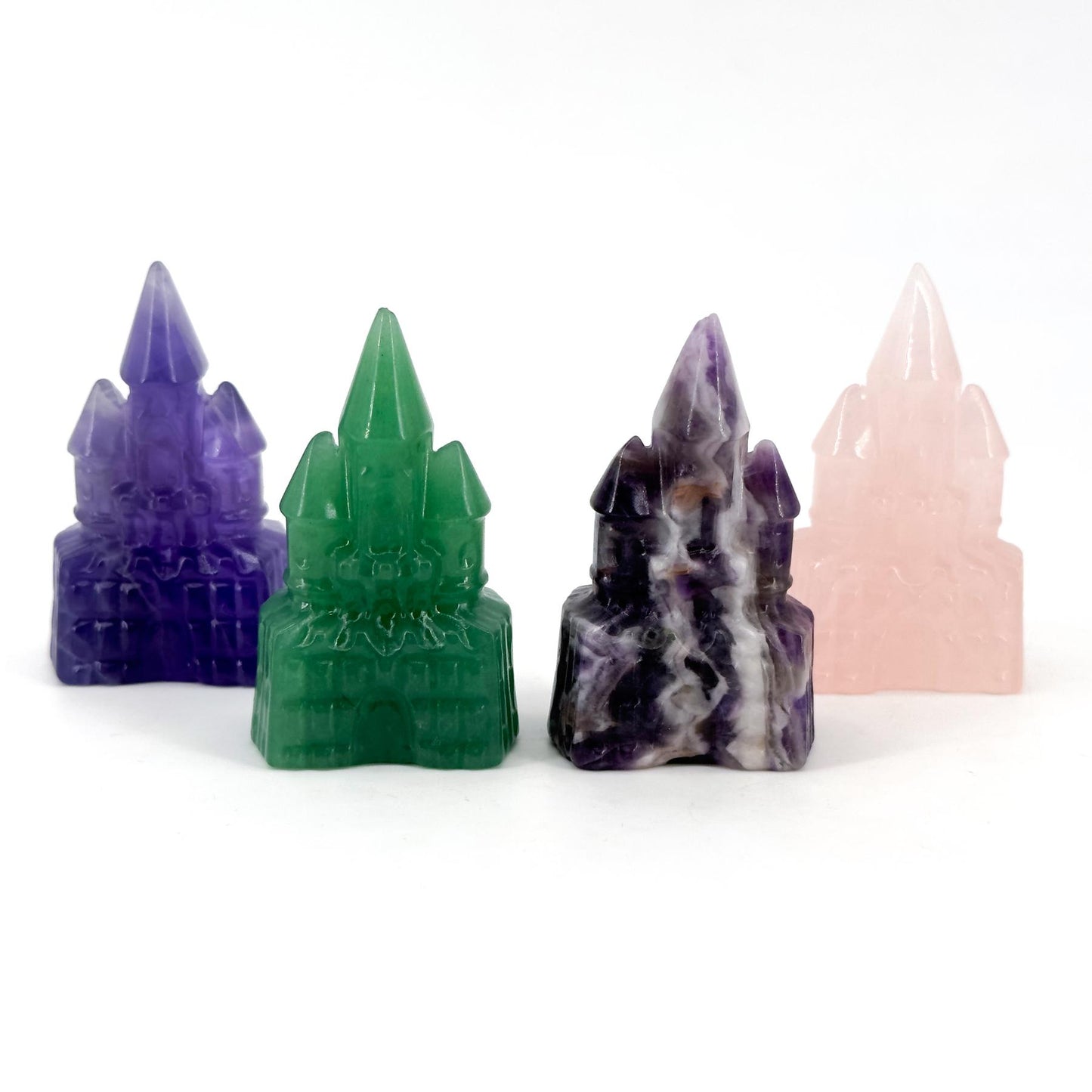 Natural Crystal Decoration ornaments Castle Carving, great decorative effect, creative gifts
