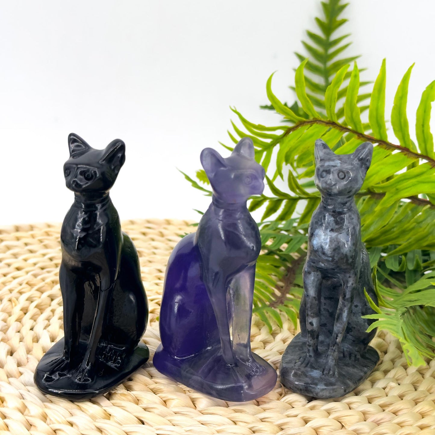 The Best Egyptian Cat Crystal Carving, natural stone carving for home decoration, crystal ornament, creative gift