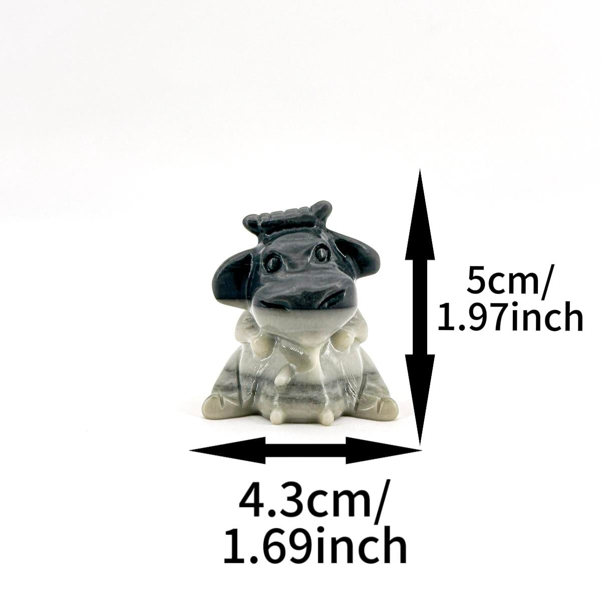 1 Count Crystal Baby Dairy Cow | TaiChi Stone | Unique Decor