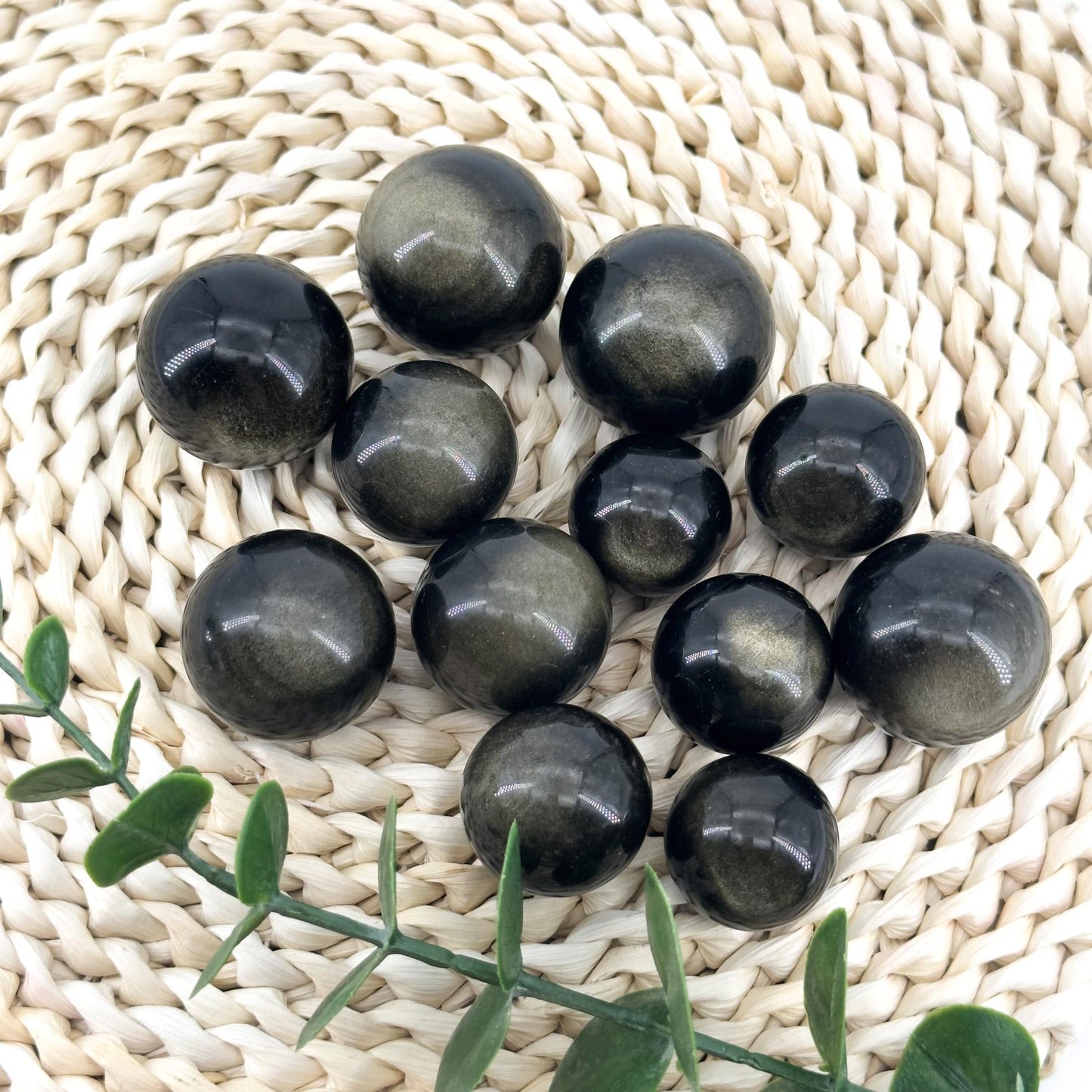 Natural Golden Obsidian Sphere Crystal, golden glitter crystal, home decoration, holiday gift