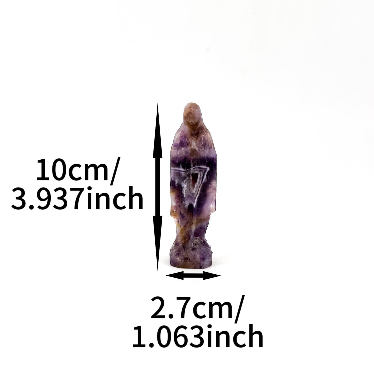 The Virgin Mary Crystal Carving, crystal healing ornament, home decoration collectible spiritual art, crystal gift