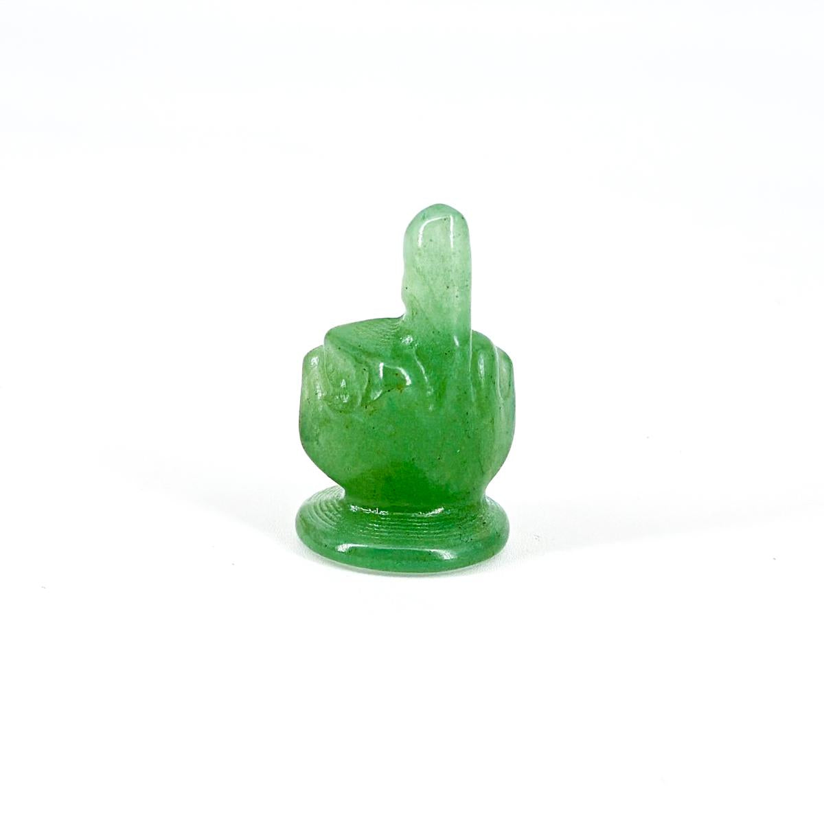 1 Count Mini Middle Finger Crystal Carving, gesture decoration, home decoration, holiday gift