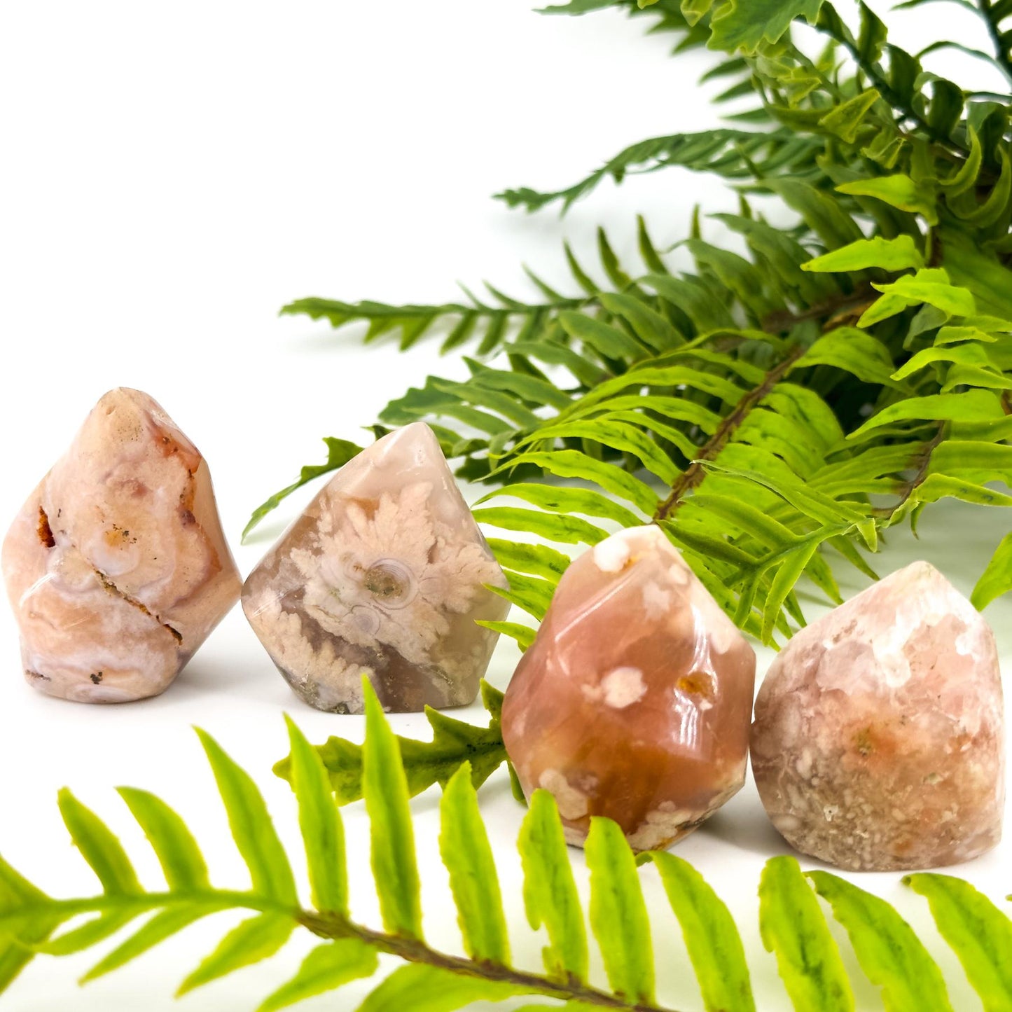 1 count Flower Agate Flame Cherry Blossom Agate Flame, Flame Shape , Crystal Chakra Stone