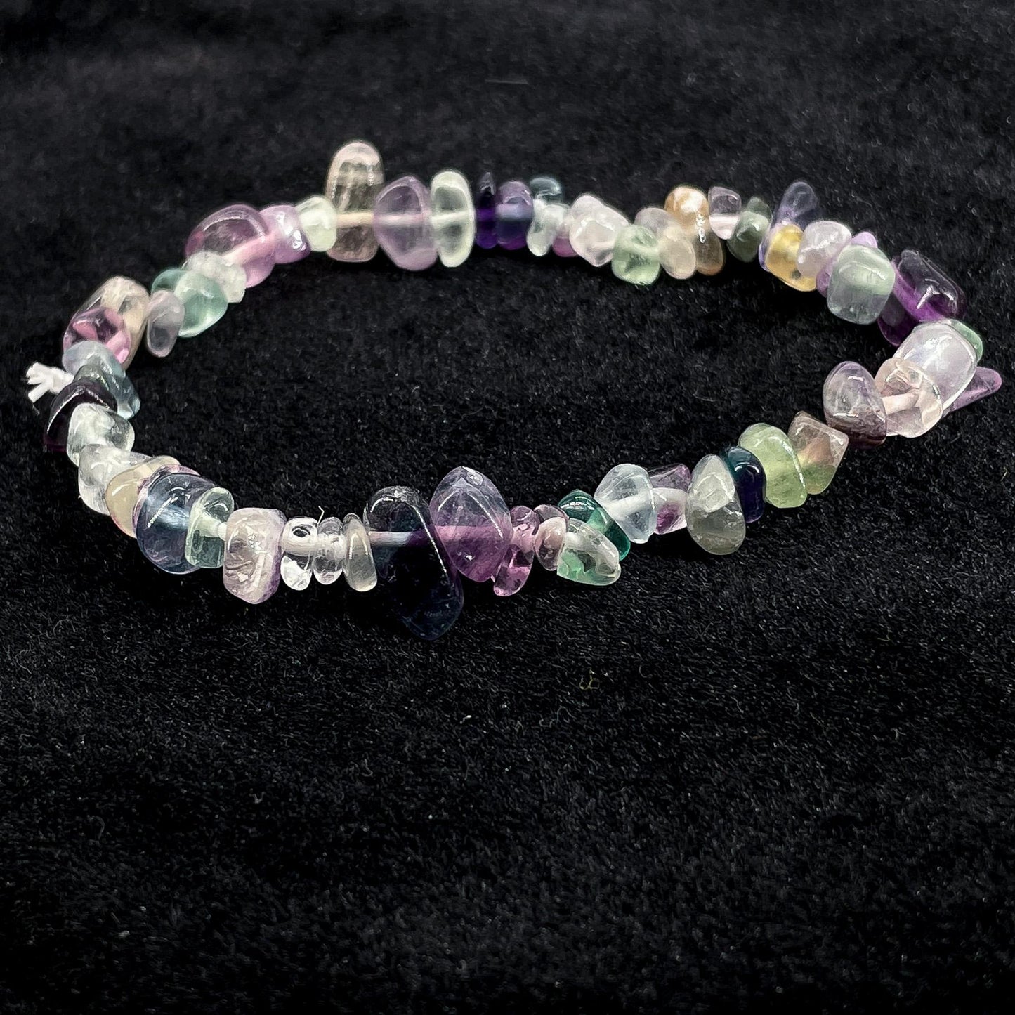 Natural Stone Bracelet, Mixed Chips Charm Jewelry, Black Garnet Colors Adjustable Wristbands