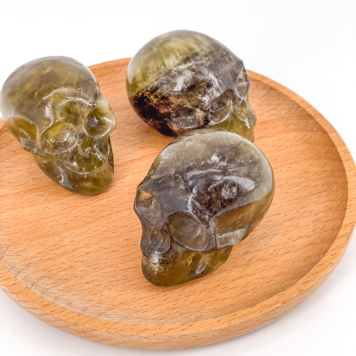 Natural citrine Skull，Home Decoration，Halloween Horror Craft Decoration, Ideal Gift Choice