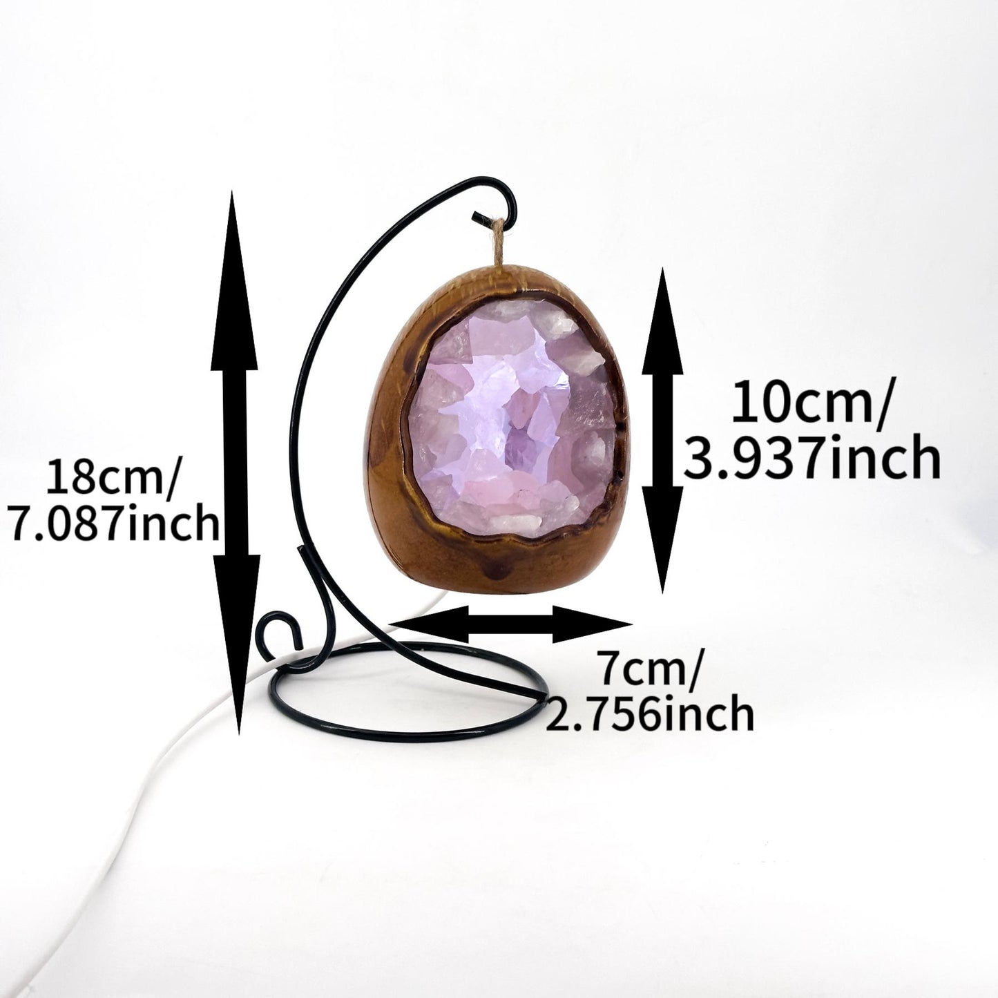 Crystal Dragon Egg Night Light ,USB Bedside Lamp,nergy Crystal Clusters Stone Lamp