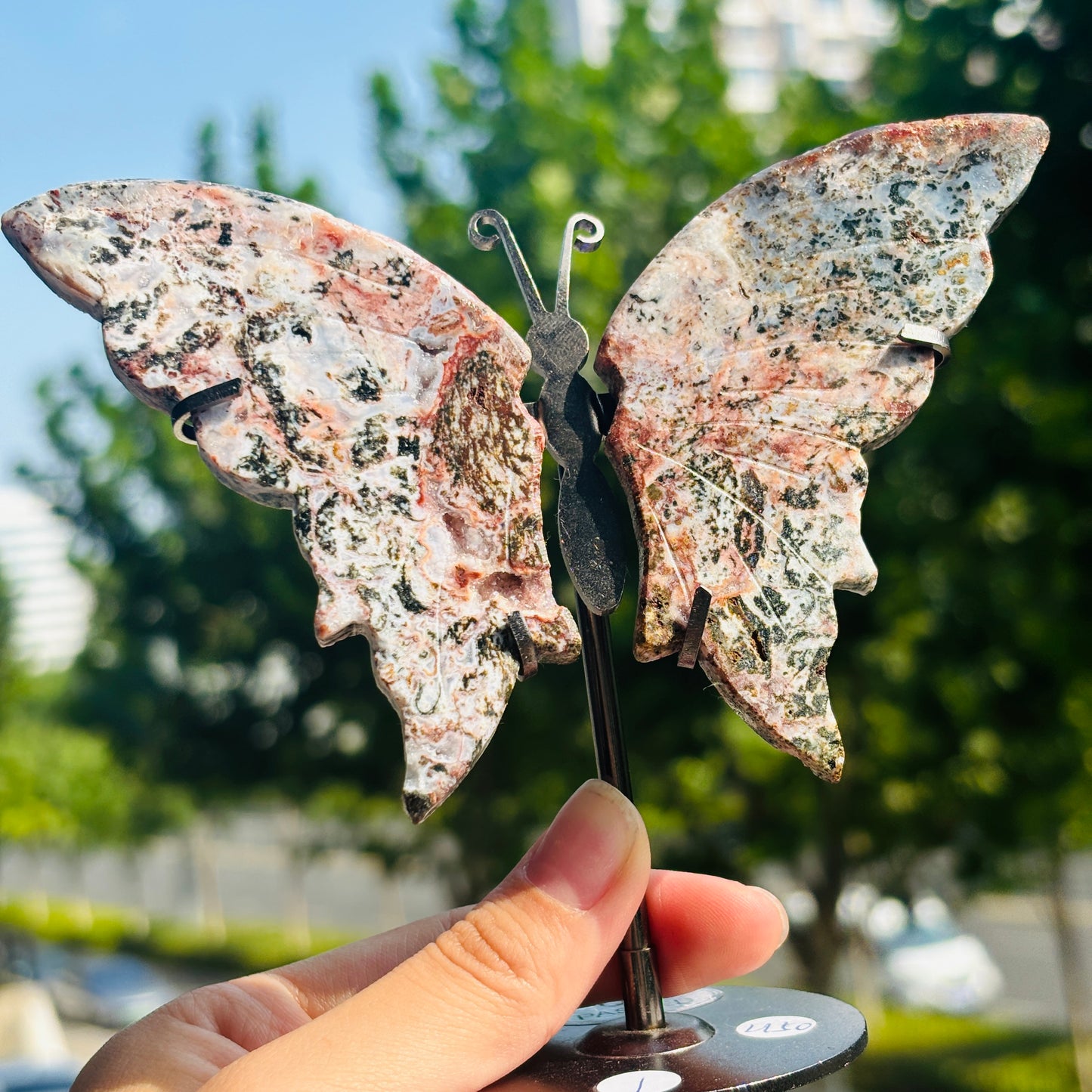 Unique Jasper Butterfly Sculpture – Decorative Crystal Art for Home and Office