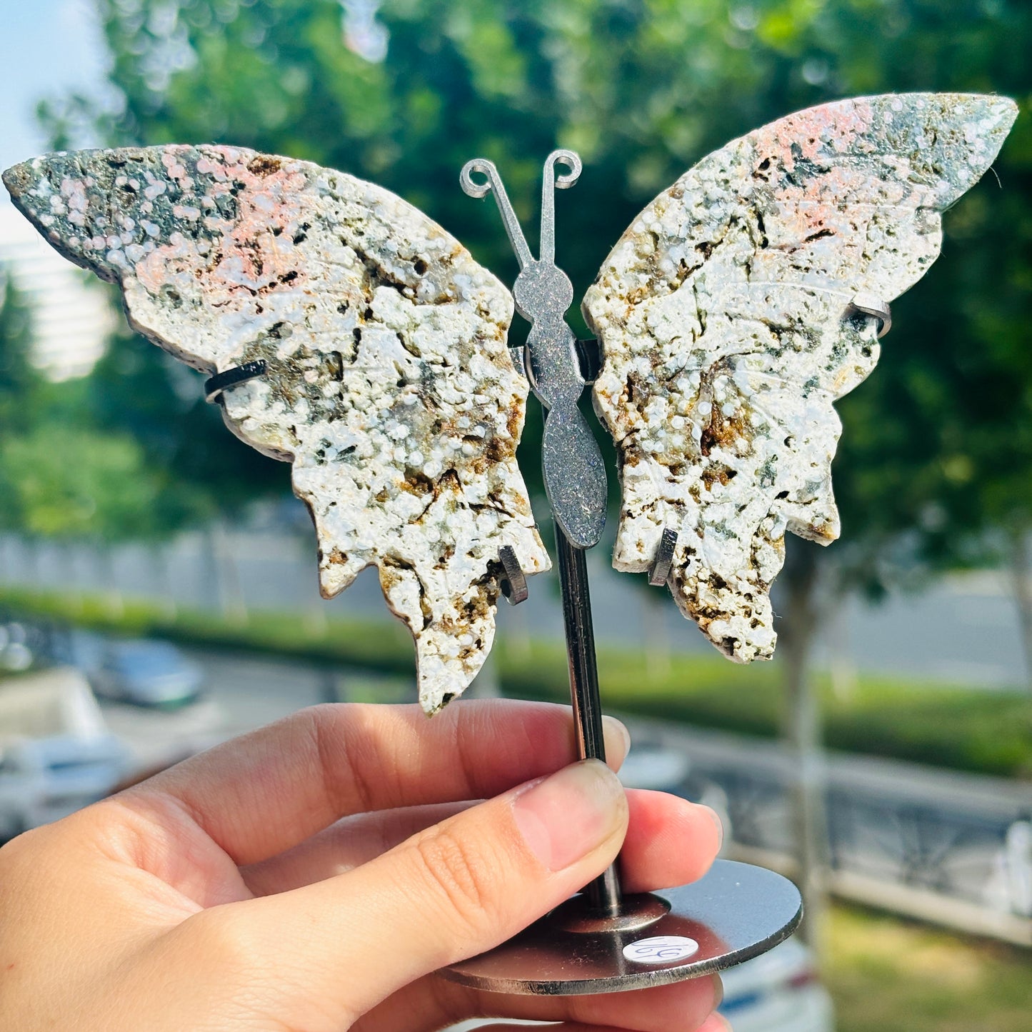 Unique Jasper Butterfly Sculpture – Decorative Crystal Art for Home and Office