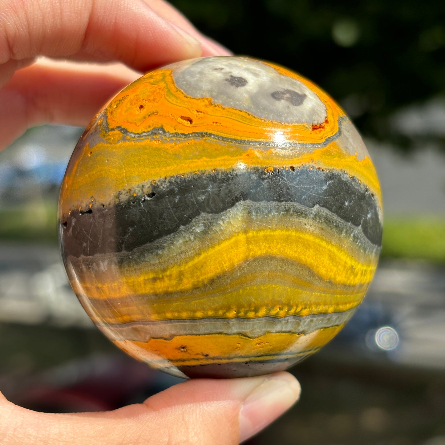 Bumblebee Jasper Crystal Tower - Hand-Carved Statement Piece for Energy Balancing