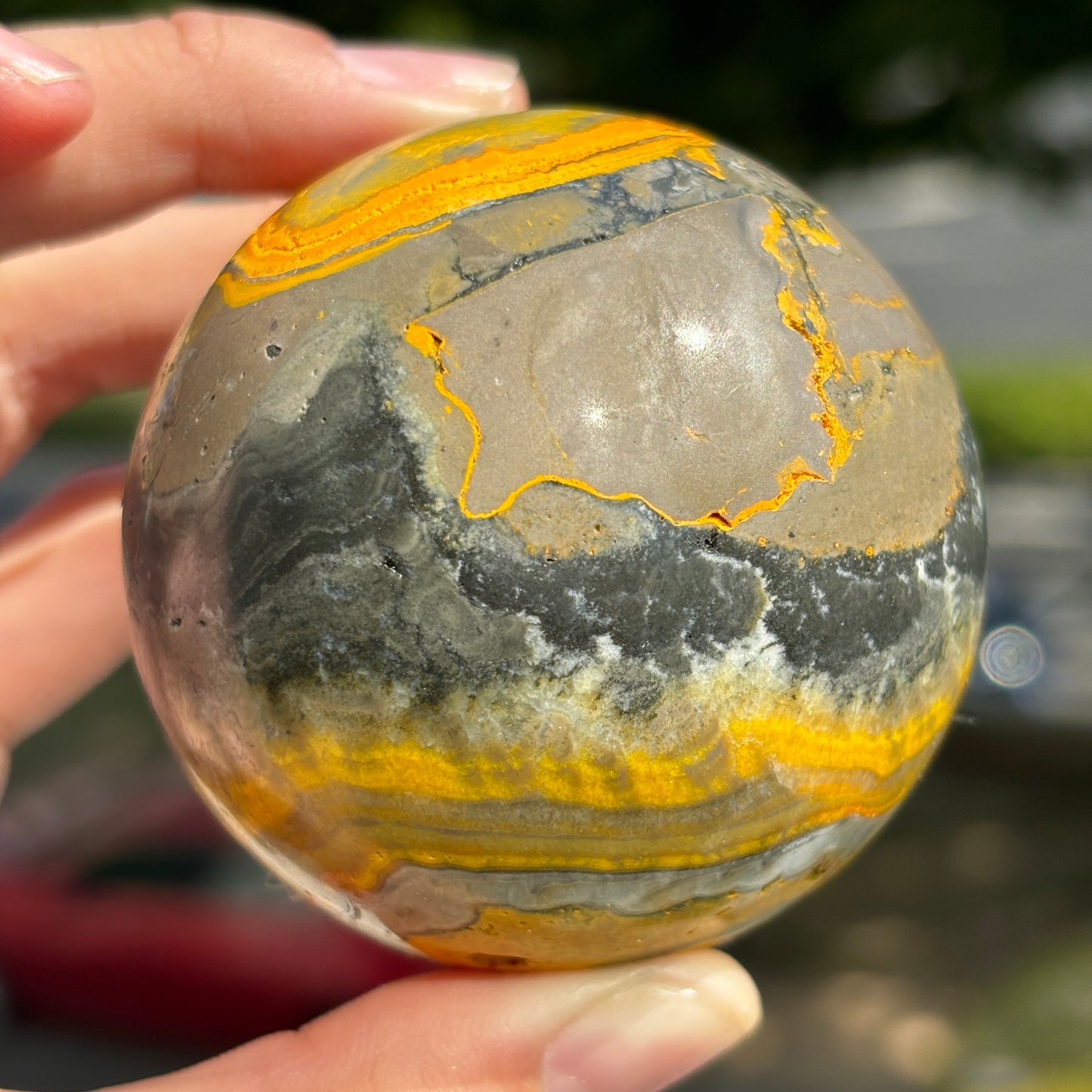 Bumblebee Jasper Crystal Tower - Hand-Carved Statement Piece for Energy Balancing