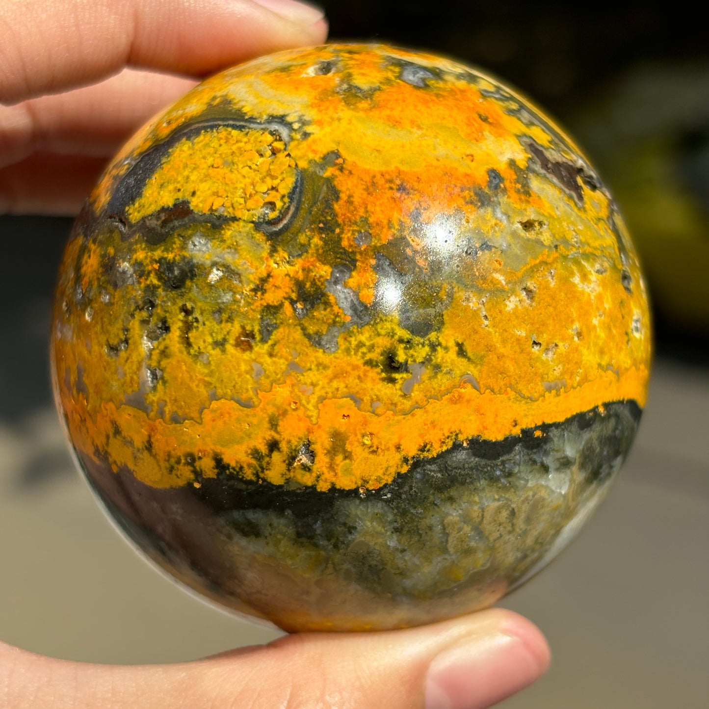 Bumblebee Jasper Crystal Tower - Hand-Carved Statement Piece for Energy Balancing