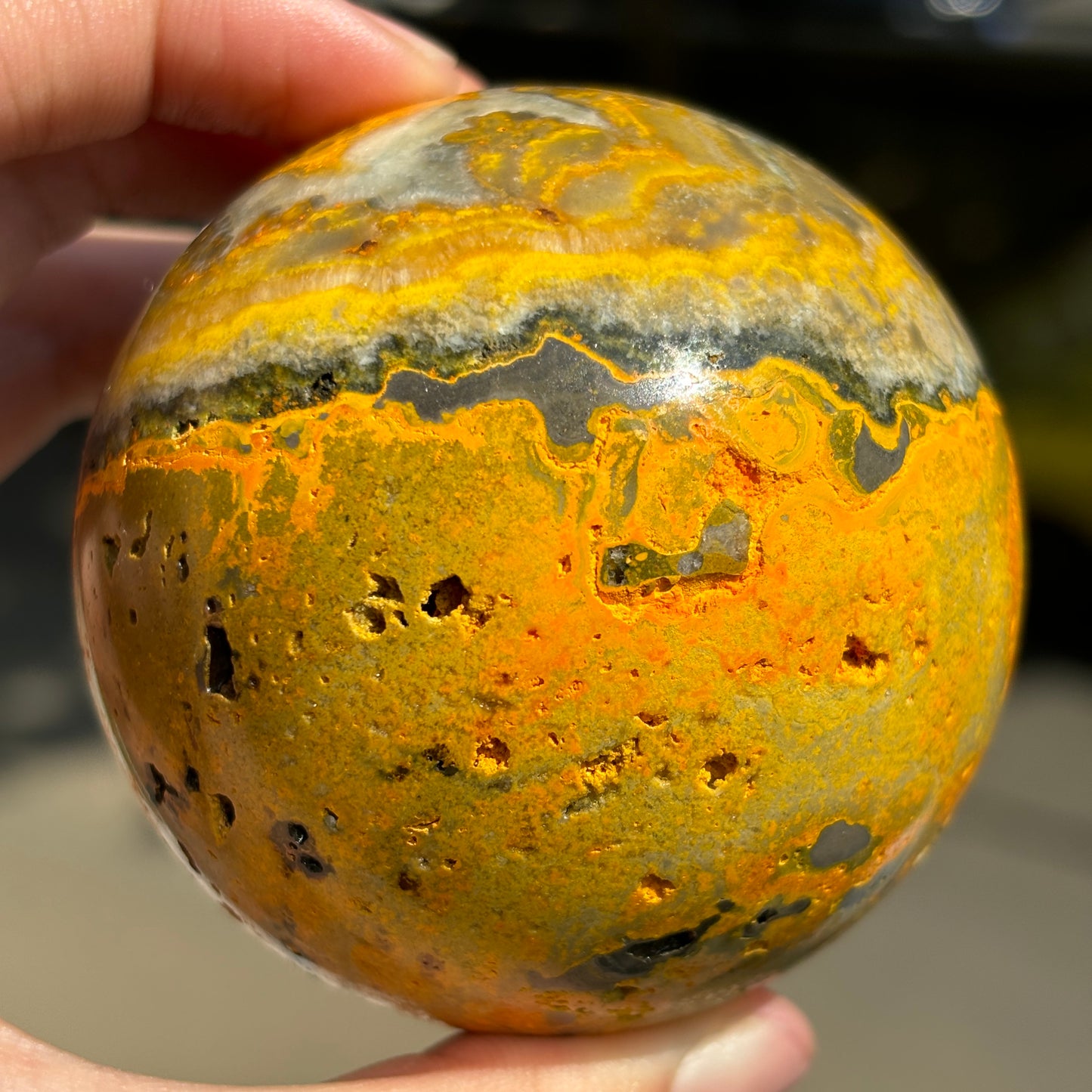 Bumblebee Jasper Crystal Tower - Hand-Carved Statement Piece for Energy Balancing