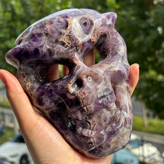 Crystal Skull mask| Natural 4-inch Stone Skull mask Figurine"
