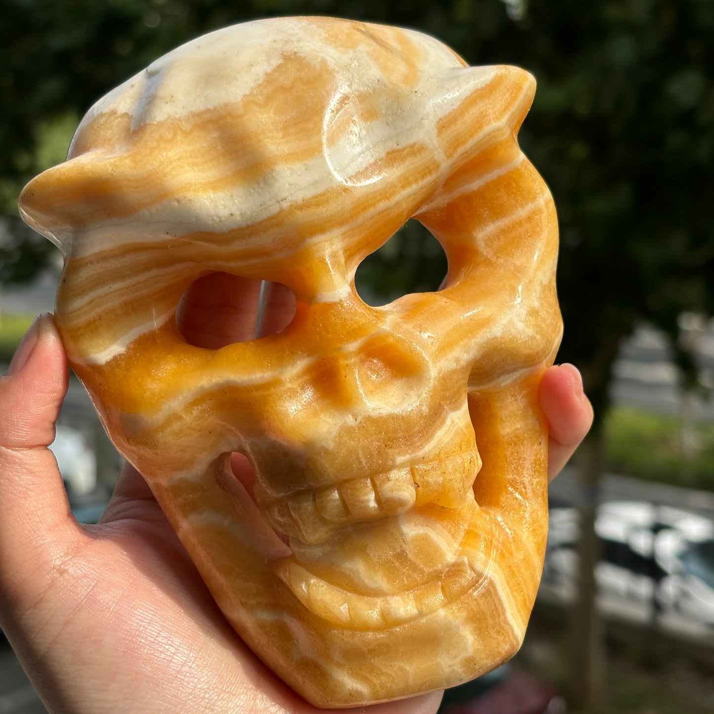 Crystal Skull mask| Natural 4-inch Stone Skull mask Figurine"