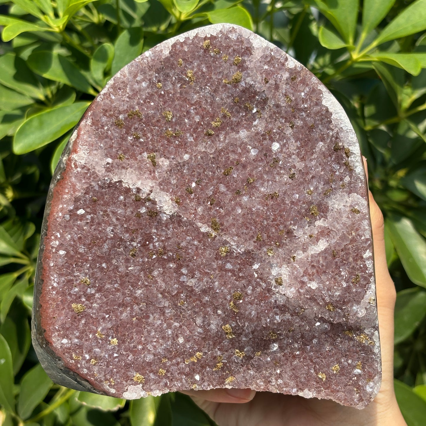 "Deep Purple Amethyst Geode for Display – Enhance Your Decor with Crystal Beauty"
