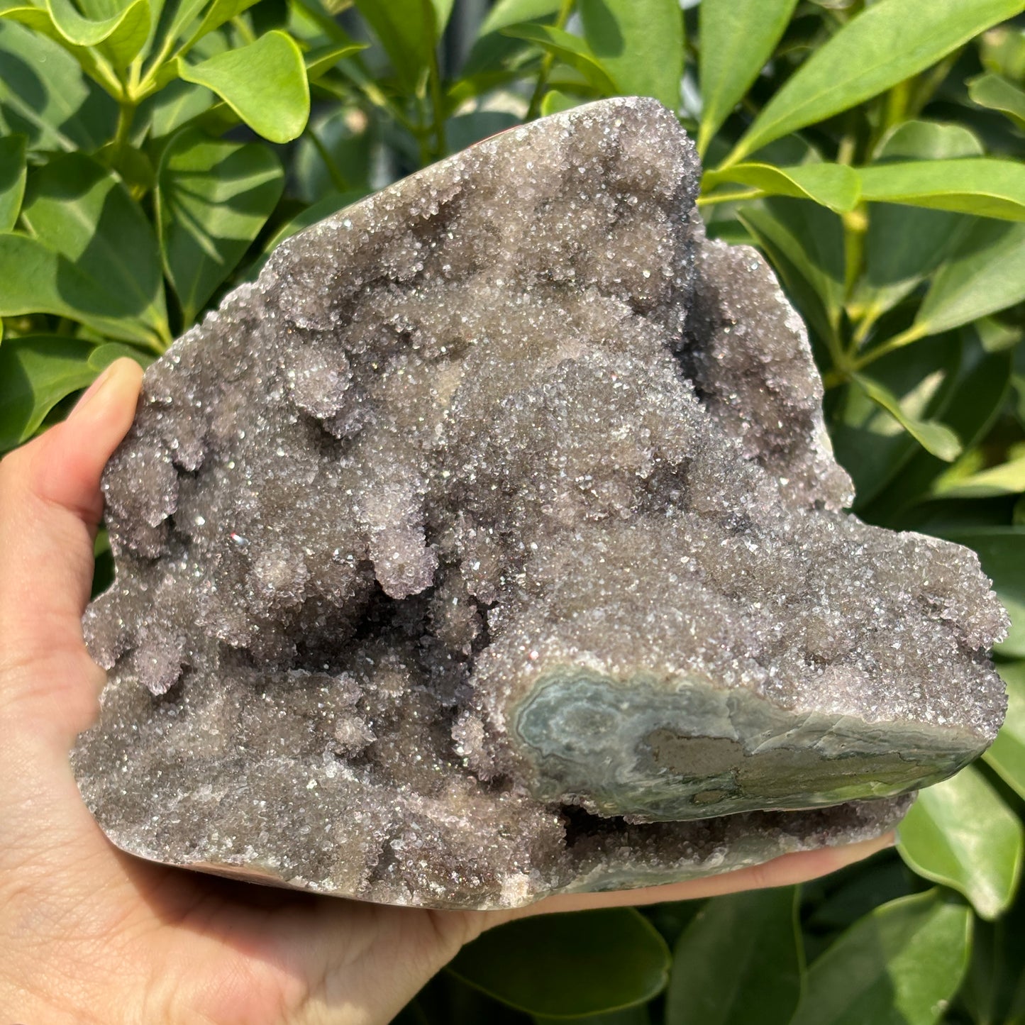 "Deep Purple Amethyst Geode for Display – Enhance Your Decor with Crystal Beauty"
