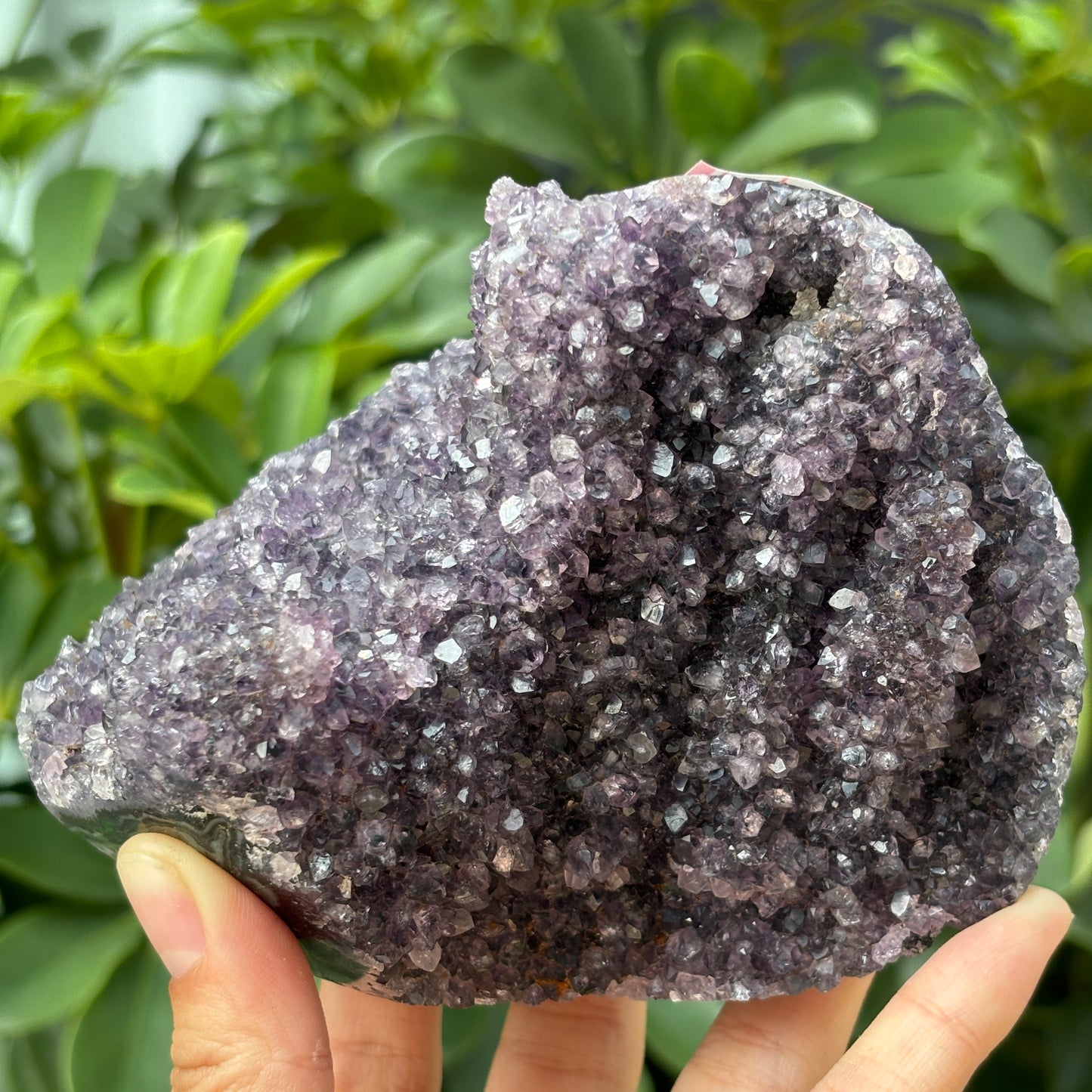 "Deep Purple Amethyst Geode for Display – Enhance Your Decor with Crystal Beauty"