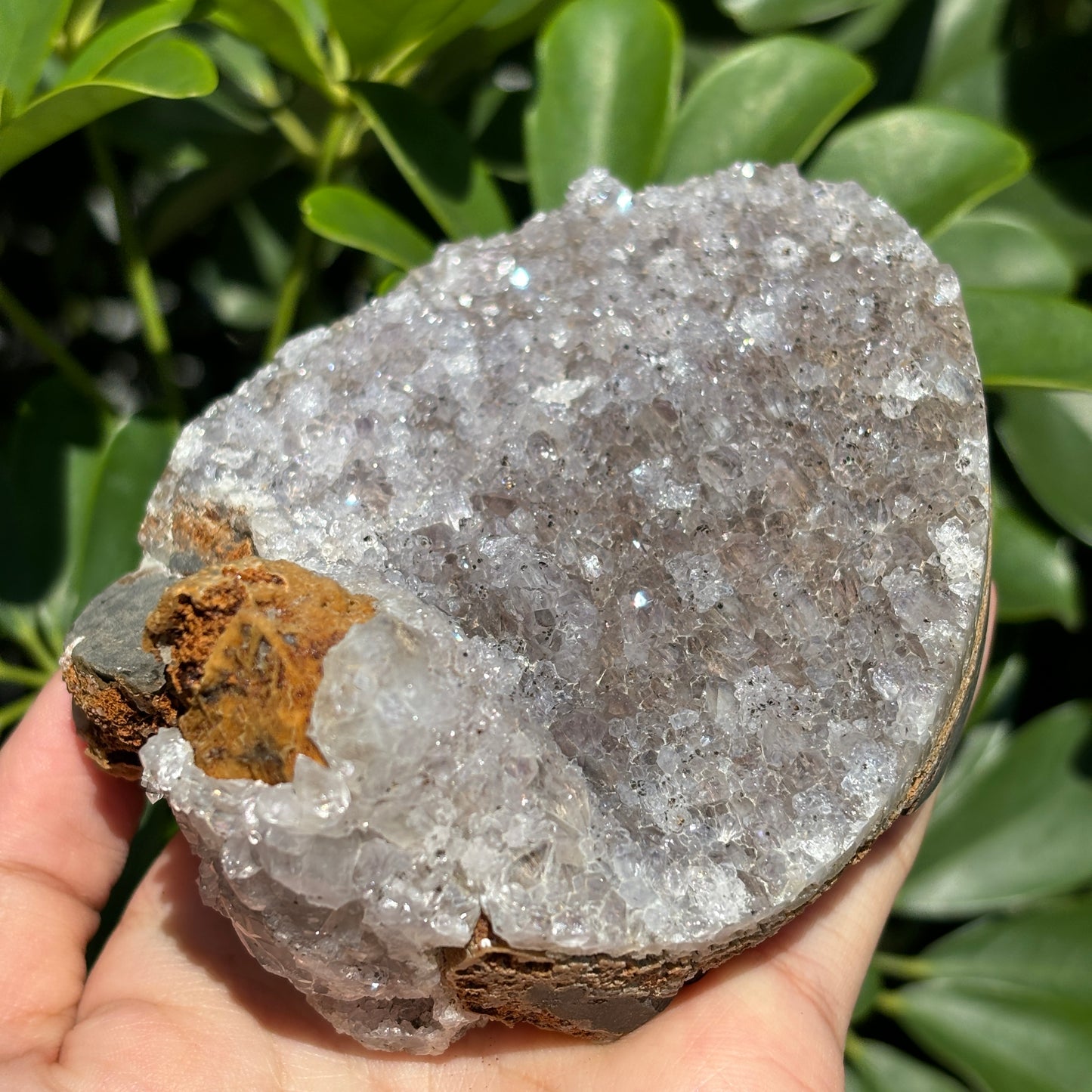 "Deep Purple Amethyst Geode for Display – Enhance Your Decor with Crystal Beauty"