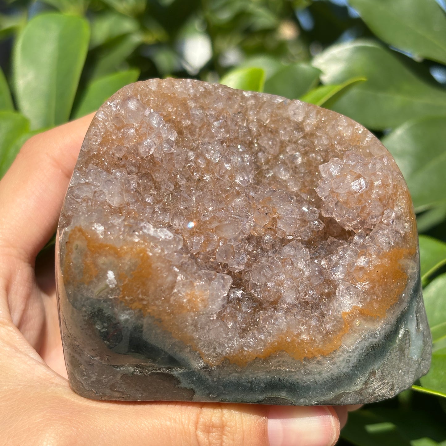 "Deep Purple Amethyst Geode for Display – Enhance Your Decor with Crystal Beauty"