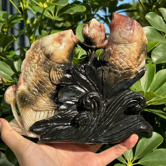 Hand-Carved Crystal Carving,Best Gift ,Dragon,home decor ,peacock,Egle,Bear...
